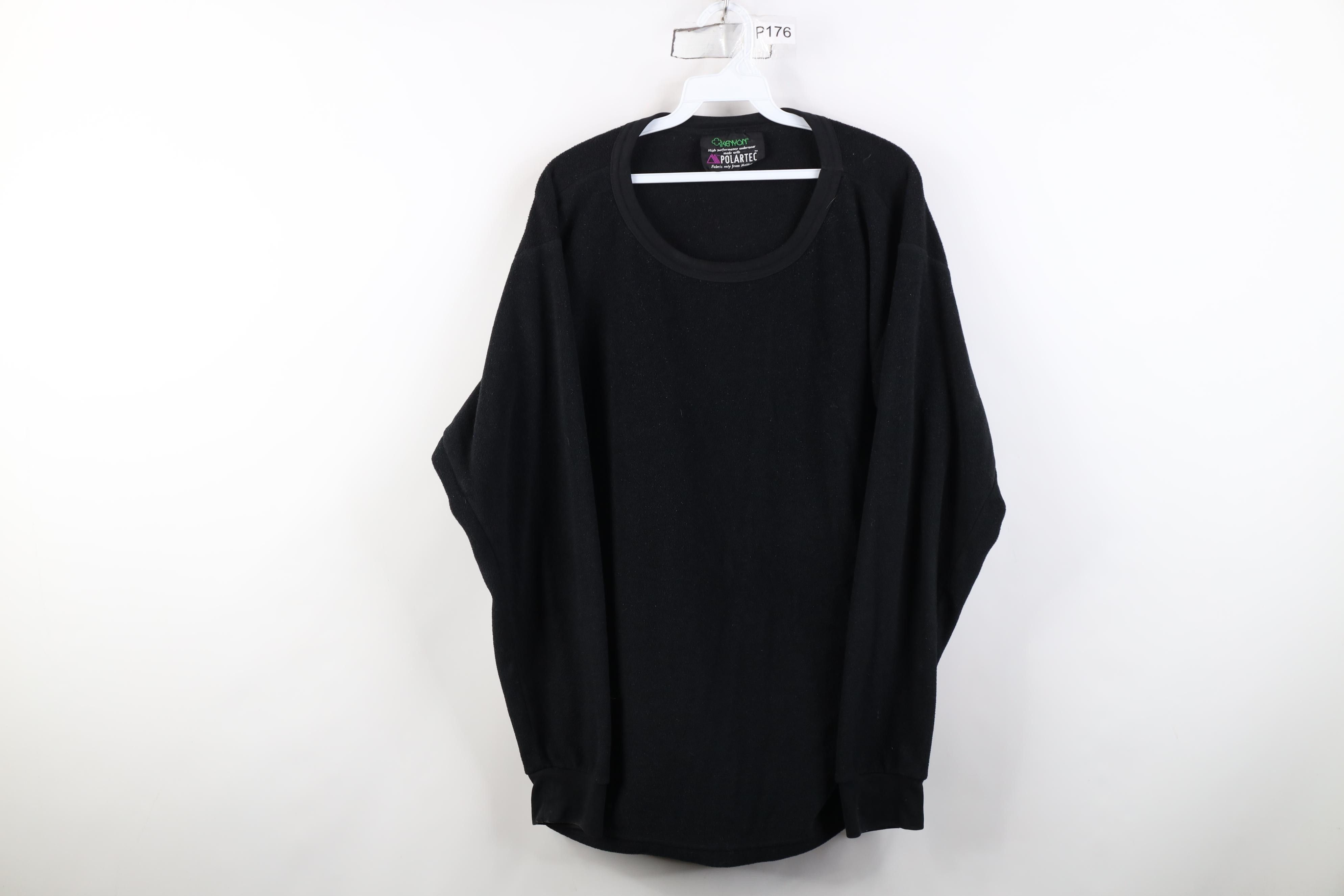 Vintage Vintage 90s Streetwear Fleece Crewneck Sweater Black USA Size US XL / EU 56 / 4 - 1 Thumbnail