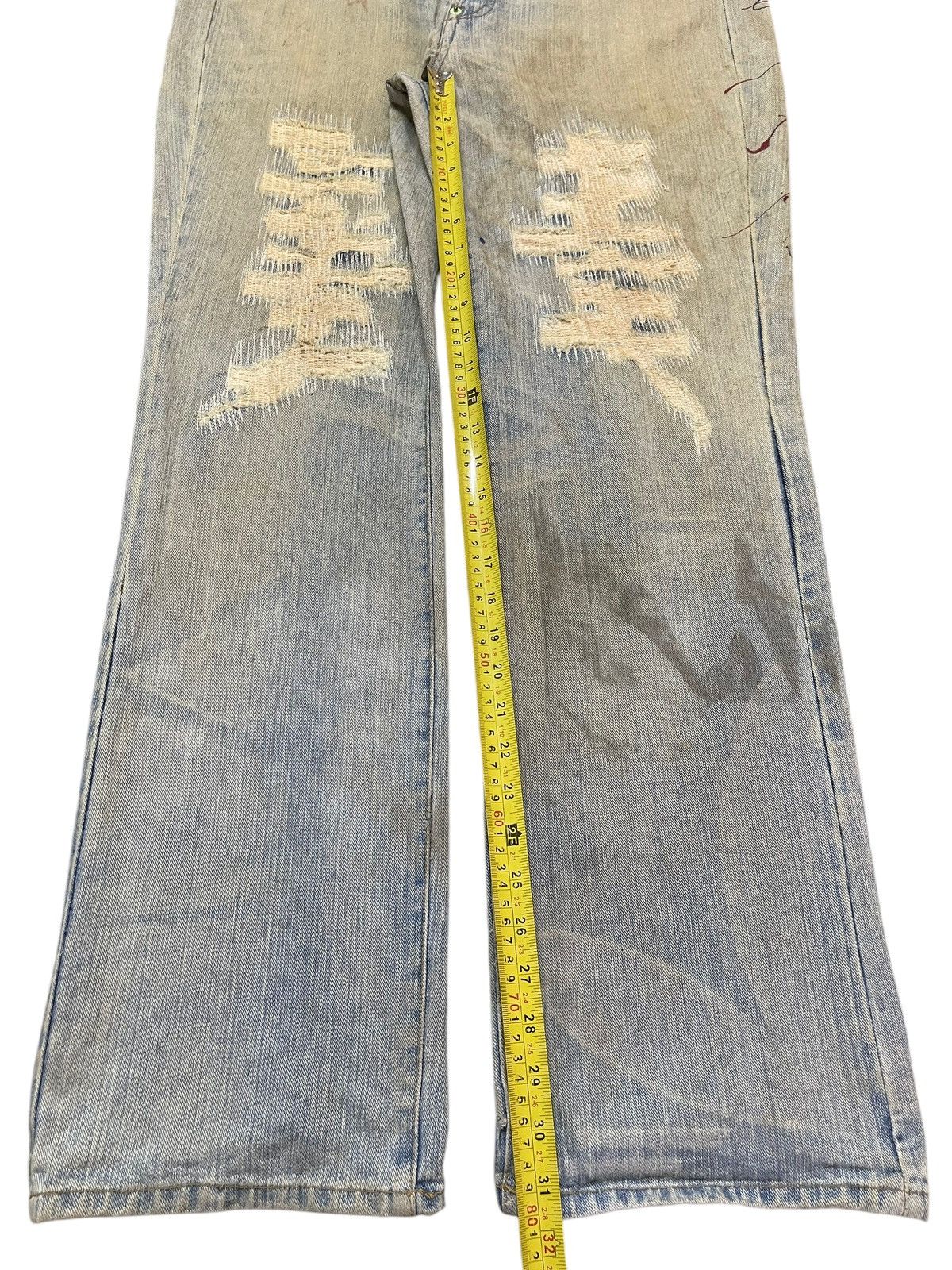 14th Addiction Vintage Japanese Brand Mud Wash Distress Paint Splatter Jean Size US 34 / EU 50 - 14 Thumbnail