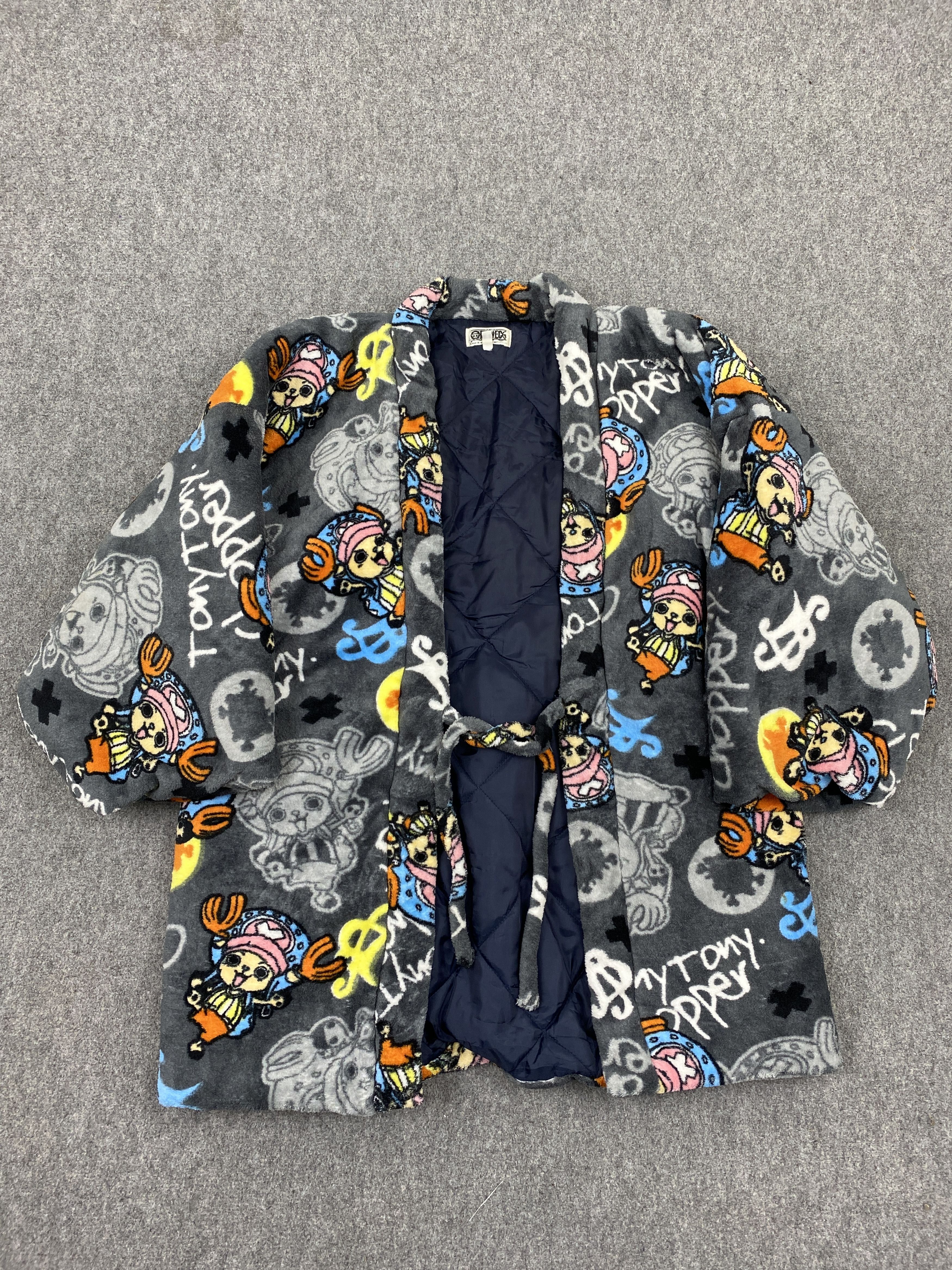 Japanese Brand Vintage One Piece Tony Tony Chopper Fleece Kimono MJ0078Z Size US M / EU 48-50 / 2 - 1 Thumbnail