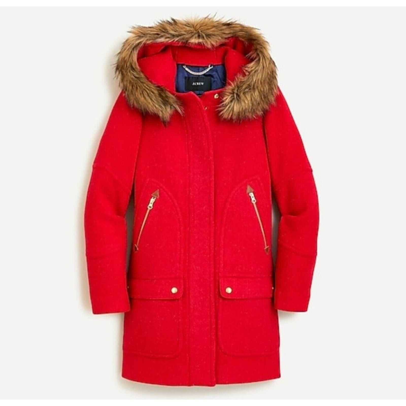J.Crew J.Crew Chateau in Italian Stadium-Cloth Wool 2 Magenta Size XS / US 0-2 / IT 36-38 - 1 Thumbnail