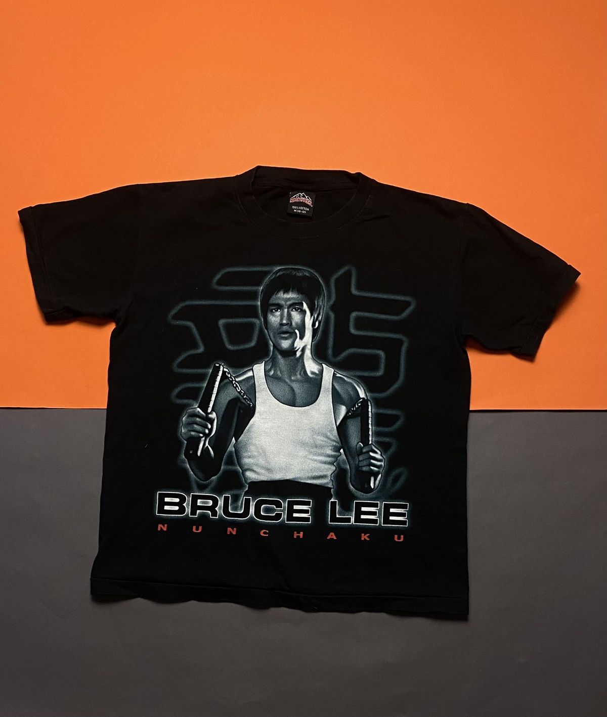 Vintage Bruce Lee Nunchaku The Dragon Heavy Cotton Big logo Crewneck Size US S / EU 44-46 / 1 - 1 Thumbnail