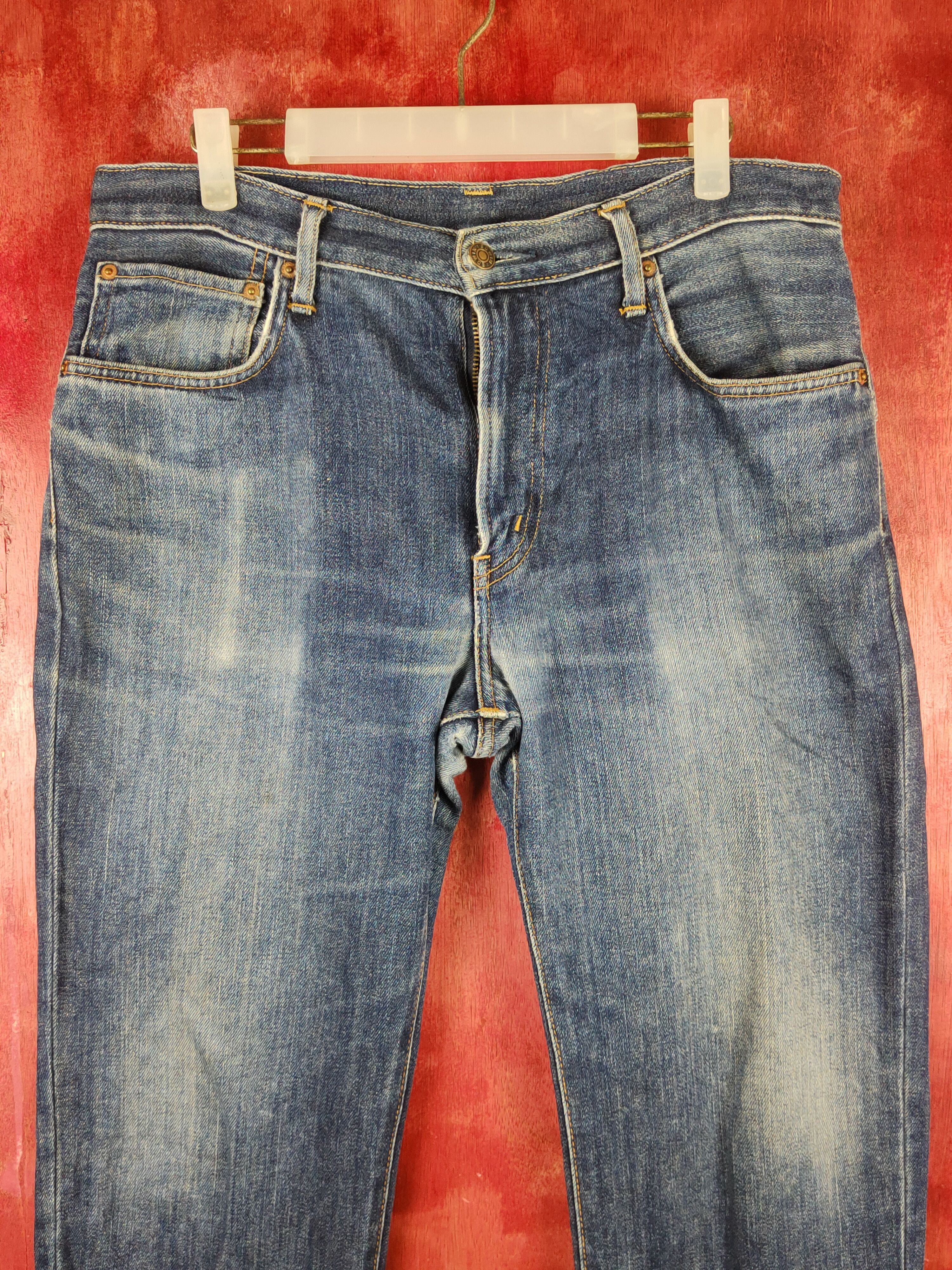 Edwin Edwin Dark Blue Distressed Ripped Jeans #S2147 Size US 32 / EU 48 - 2 Thumbnail