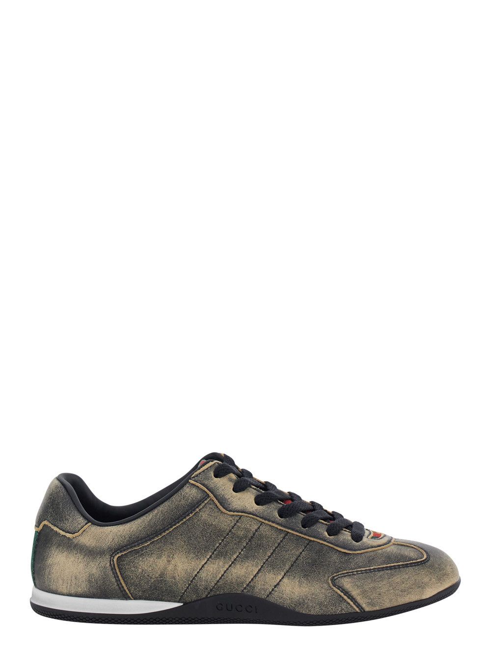 Gucci 'Elan' Black Low Top Sneakers with Web Detail on Tongue and Heel in Suede for Women Size US 6 / IT 36 - 1 Thumbnail