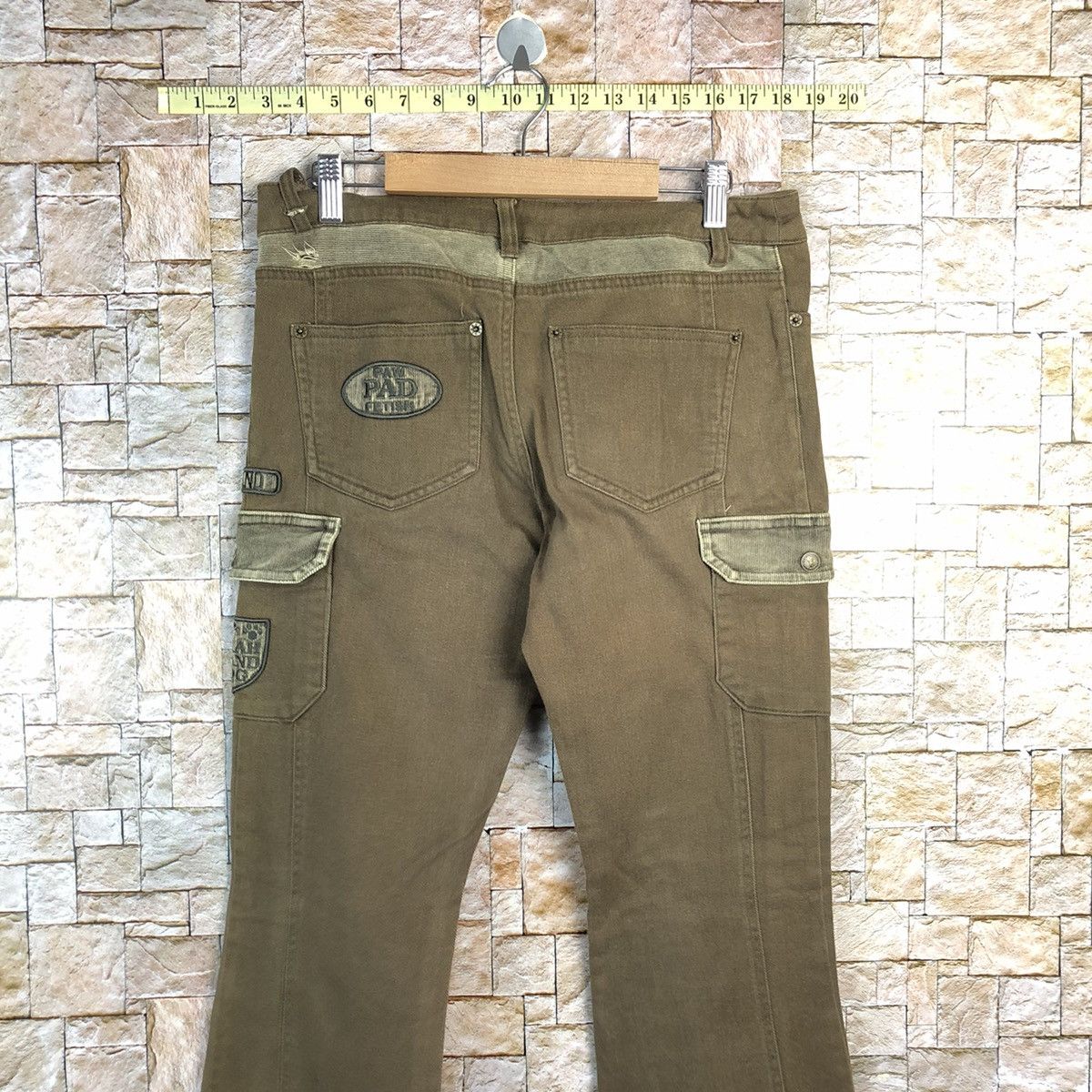 Japanese Brand Sarah Band Brown Cargo Multipocket Pants #A590 Size US 31 - 14 Thumbnail