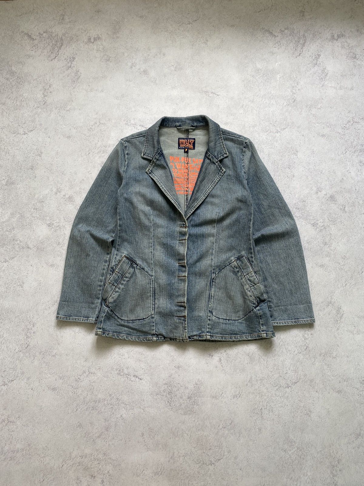 W&LT Vintage 90s W&L.T Walter Van Beirendonck Blue Denim Jacket Size S / US 4 / IT 40 - 9 Thumbnail