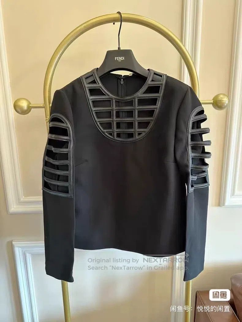 Fendi Fendi Showpiece sheepskin patchwork top Size XS / US 0-2 / IT 36-38 - 1 Thumbnail