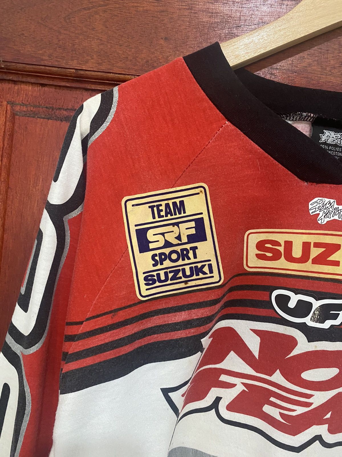 No Fear × Sports Specialties Rare Vintage No Fear Team Suzuki Motorcross T-shirt Size US L / EU 52-54 / 3 - 4 Thumbnail