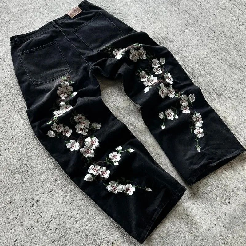 Cherry Blossom Embroidery Jean