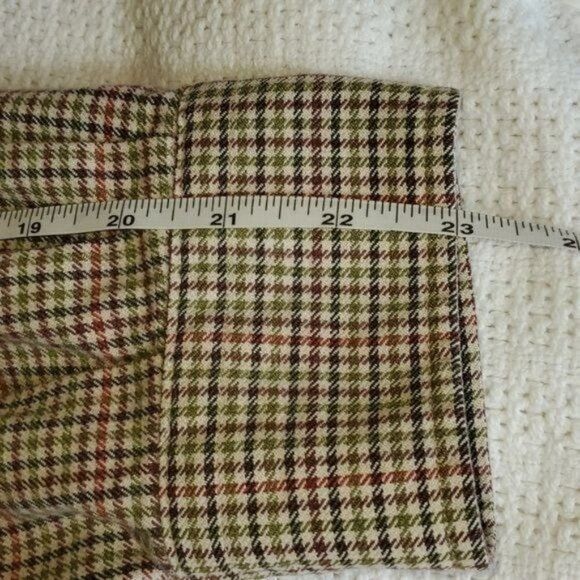 Vintage Lands' End Autumn Brown Plaid Flannel Casual Button Down Sz. Size US L / EU 52-54 / 3 - 9 Thumbnail