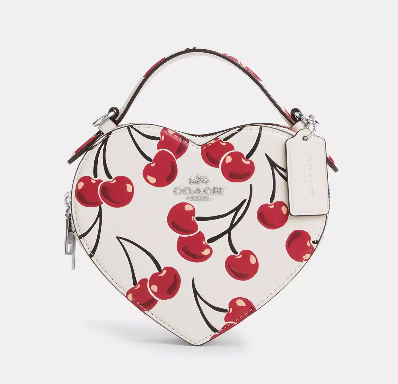 Coach 🍒 Heart Crossbody Bag With Cherry Print CAB06 Size ONE SIZE - 5 Thumbnail