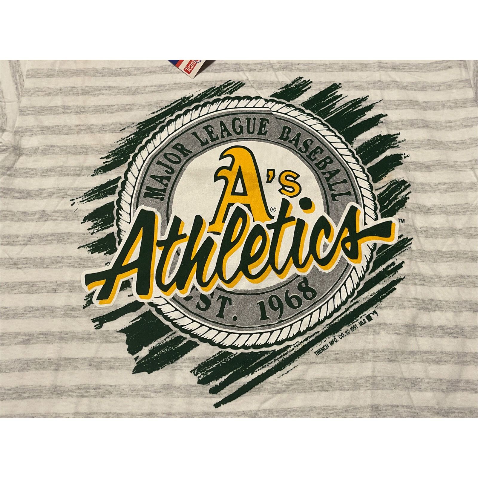 Other Vintage 1991 Large Oakland Athletics A’s Single Stitch Deads Size US L / EU 52-54 / 3 - 6 Thumbnail