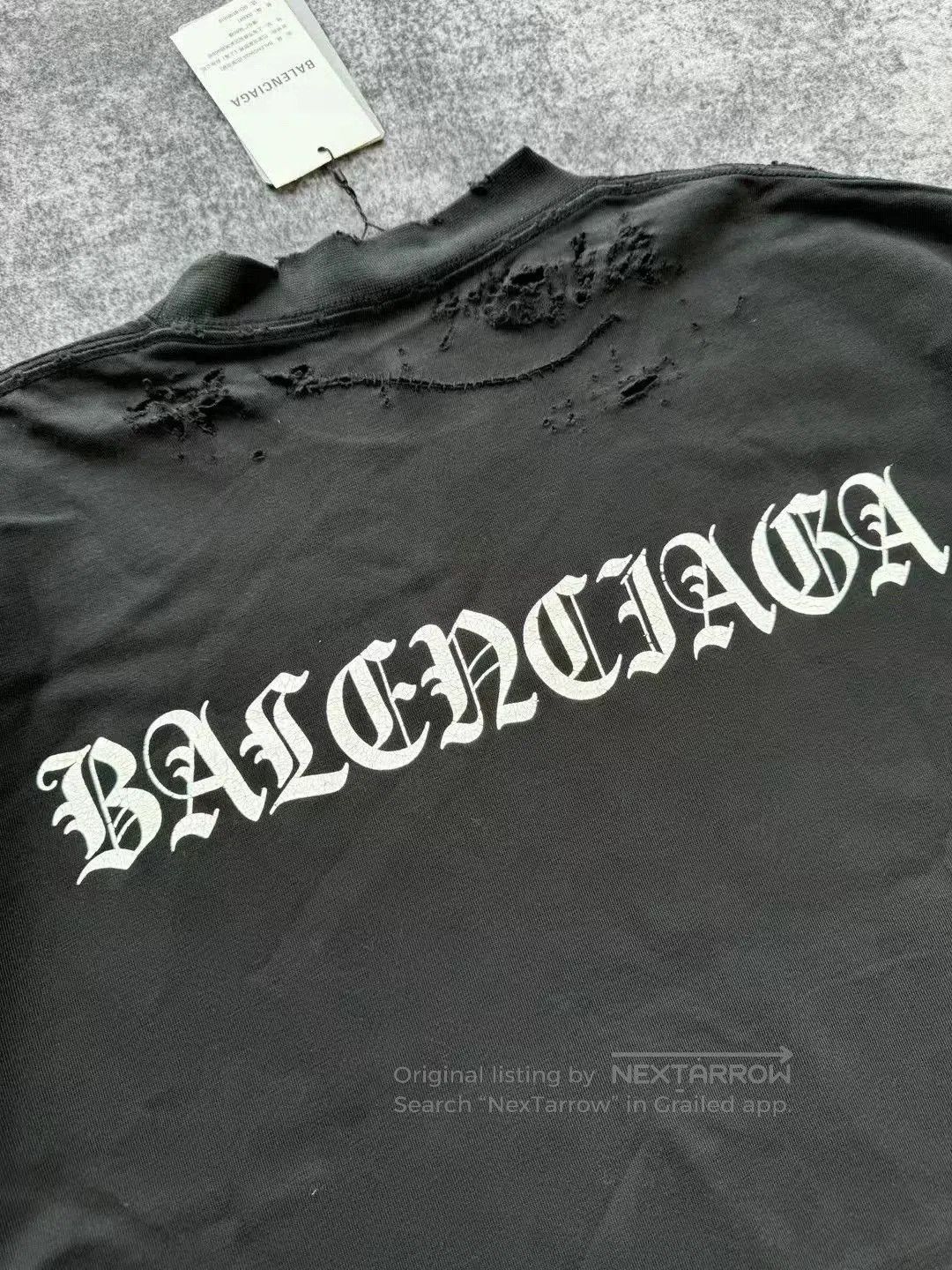 Balenciaga Balenciaga Sanskrit Logo Distressed Tee. Size US M / EU 48-50 / 2 - 5 Thumbnail
