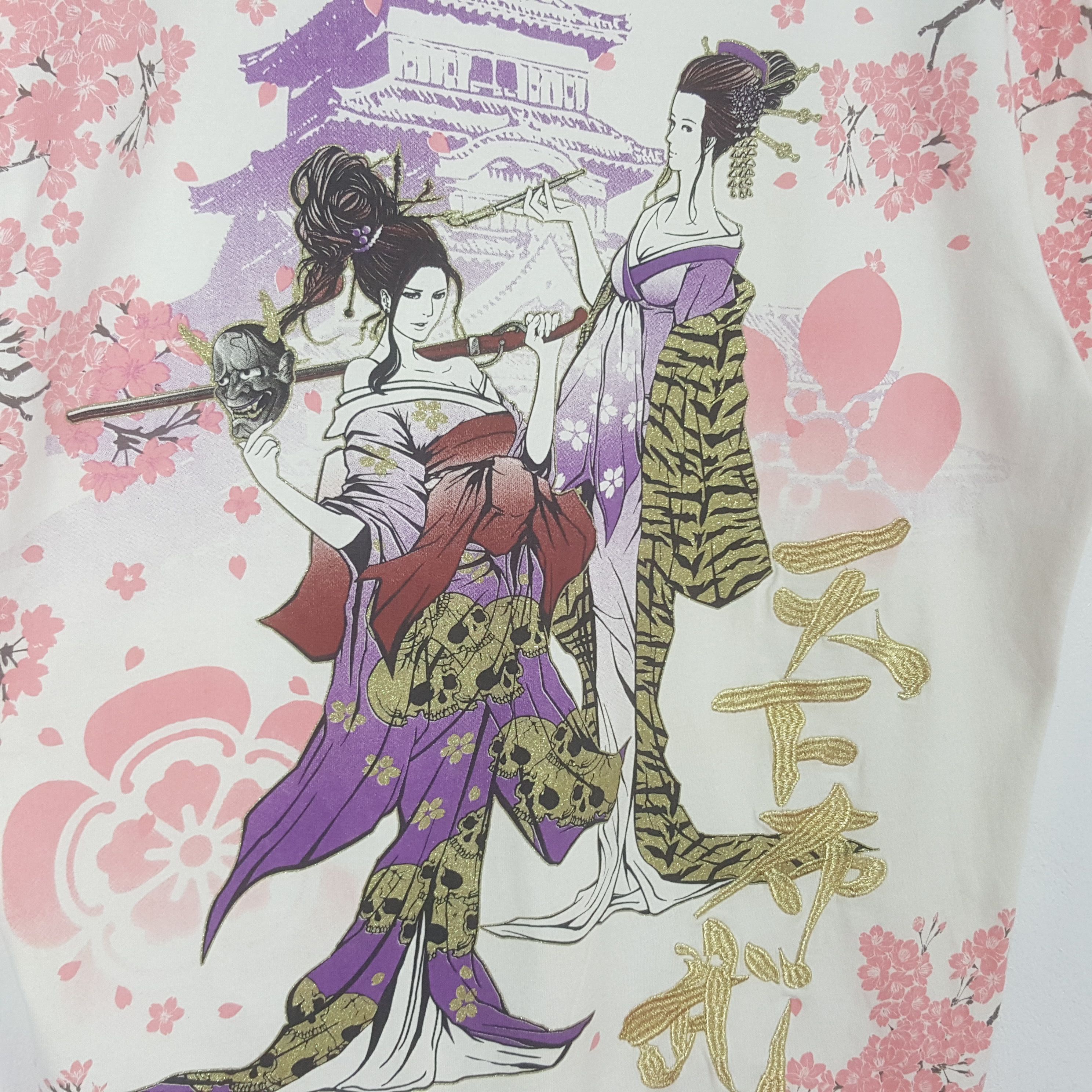 Japanese Brand Vintage The Japanese Tradition Geisha Sukajan Tshirt C312N16 Size US XL / EU 56 / 4 - 2 Thumbnail