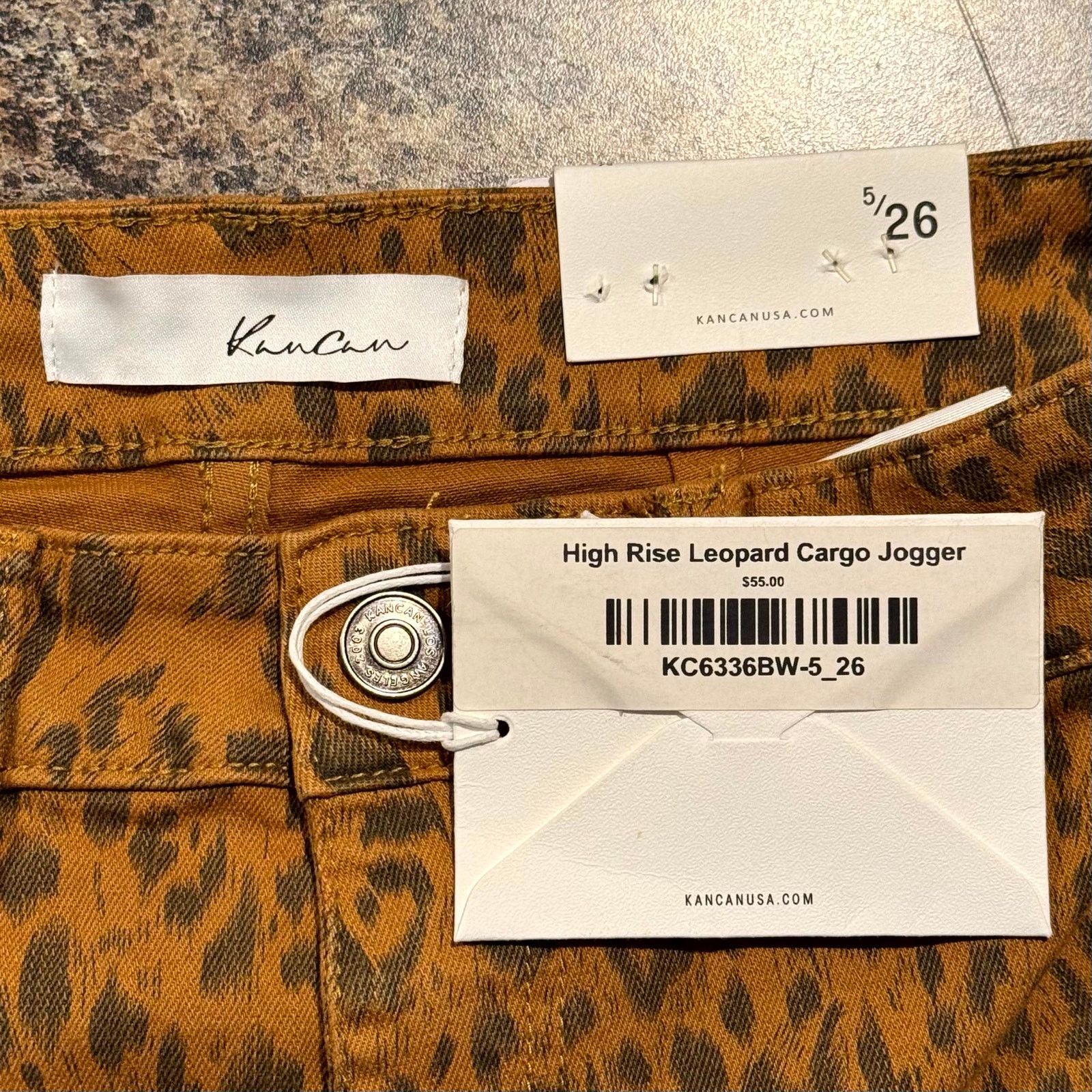 Kancan USA NWT Kancan Jeans High Rise Leopard Cargo Jogger Y2K Indie Size 26" / US 2 / IT 38 - 3 Thumbnail