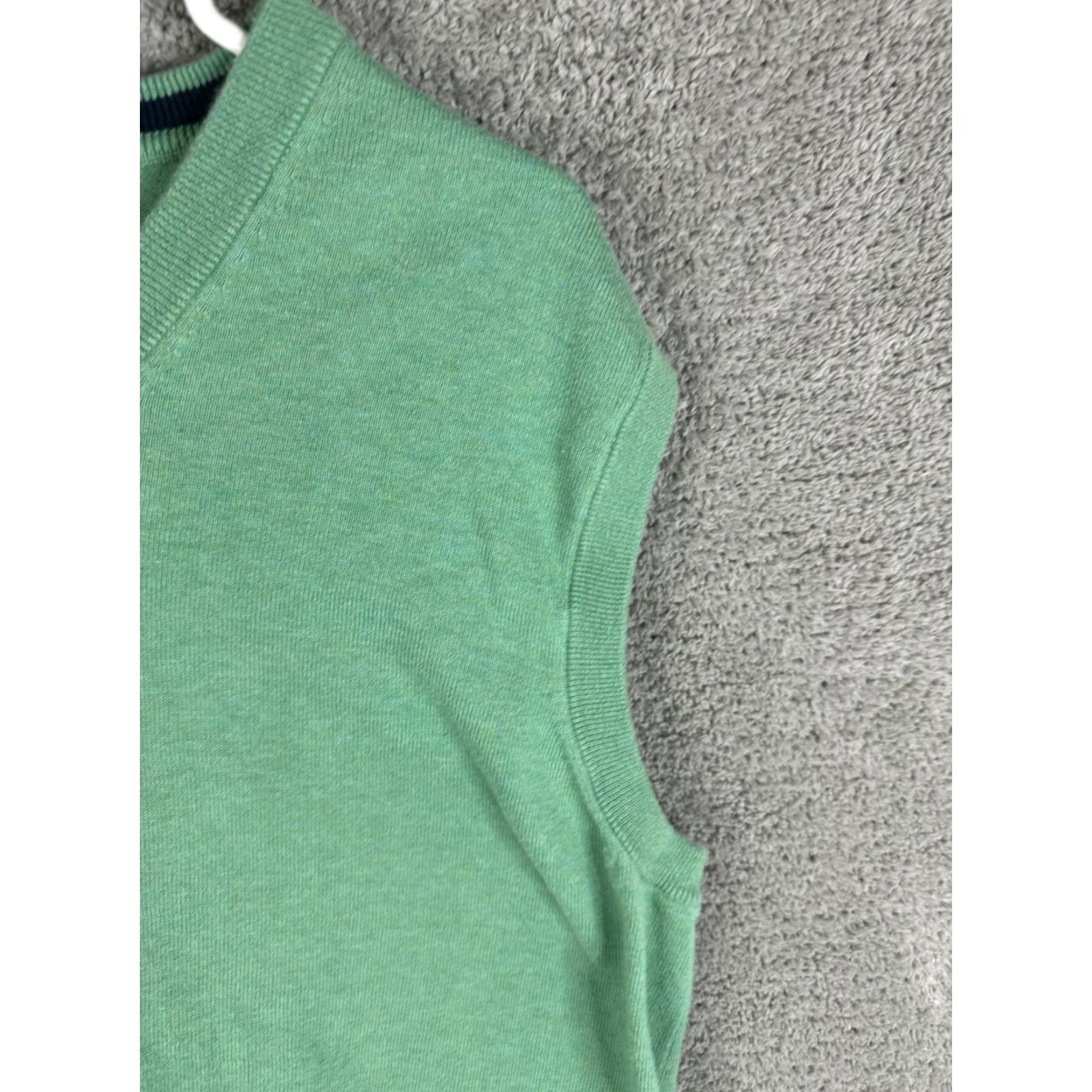 Brooks Brothers Brooks Brothers Sweater Vest Mens XL Green Supima Cotton V-Neck Knit Pullover Size US XL / EU 56 / 4 - 5 Thumbnail