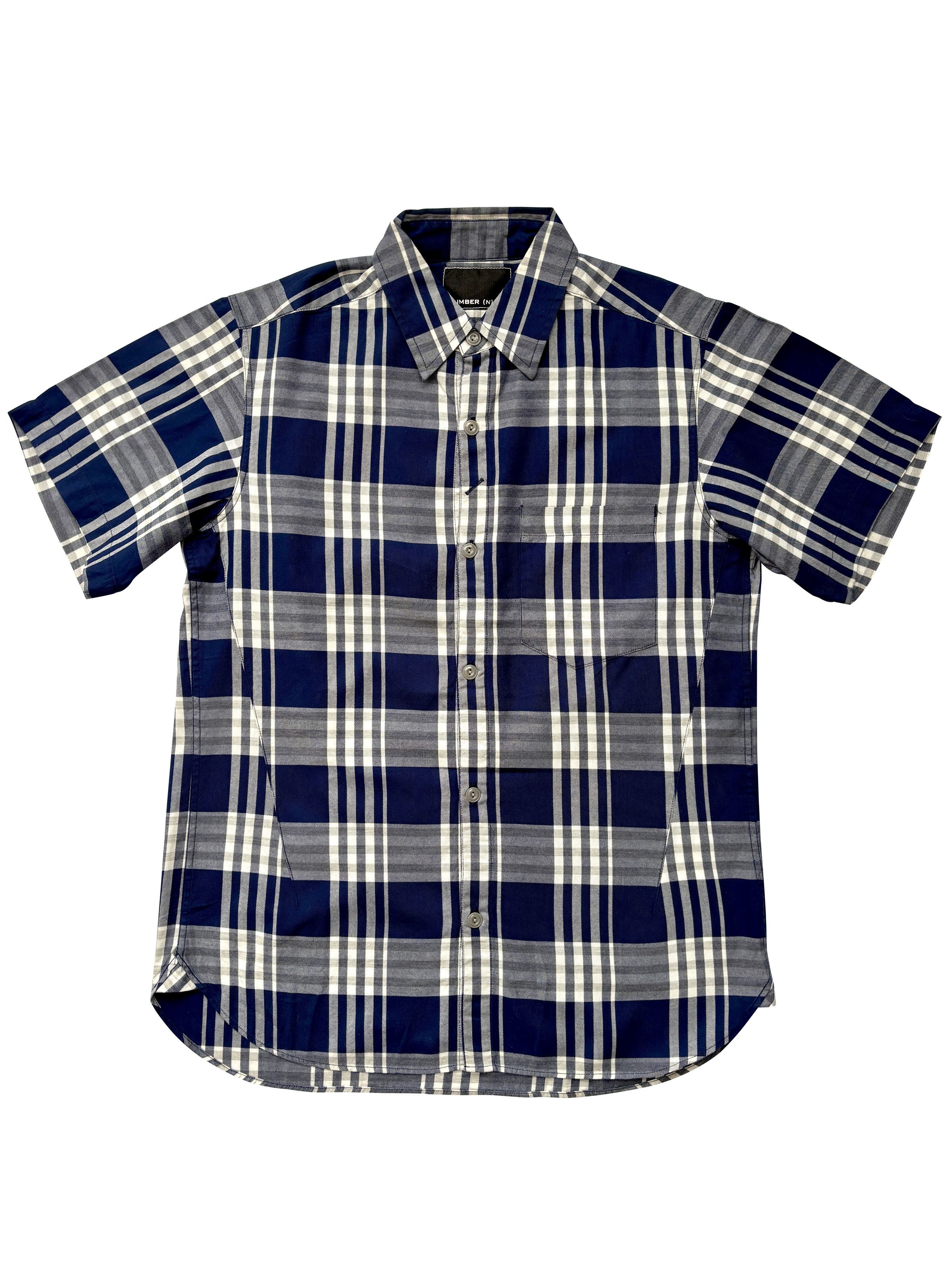 Number (N)ine ⚡️QUICK SALE⚡️Number (N)ine Blue & White Short Sleeve Shirt Size US M / EU 48-50 / 2 - 1 Thumbnail