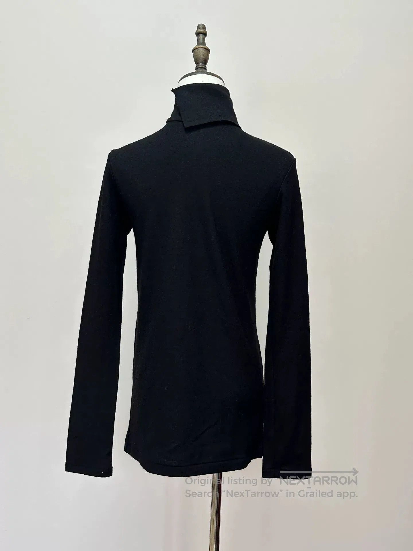 Yohji Yamamoto Yohji Yamamoto Black Wool Irregular Collar Top. Size M / US 6-8 / IT 42-44 - 3 Thumbnail