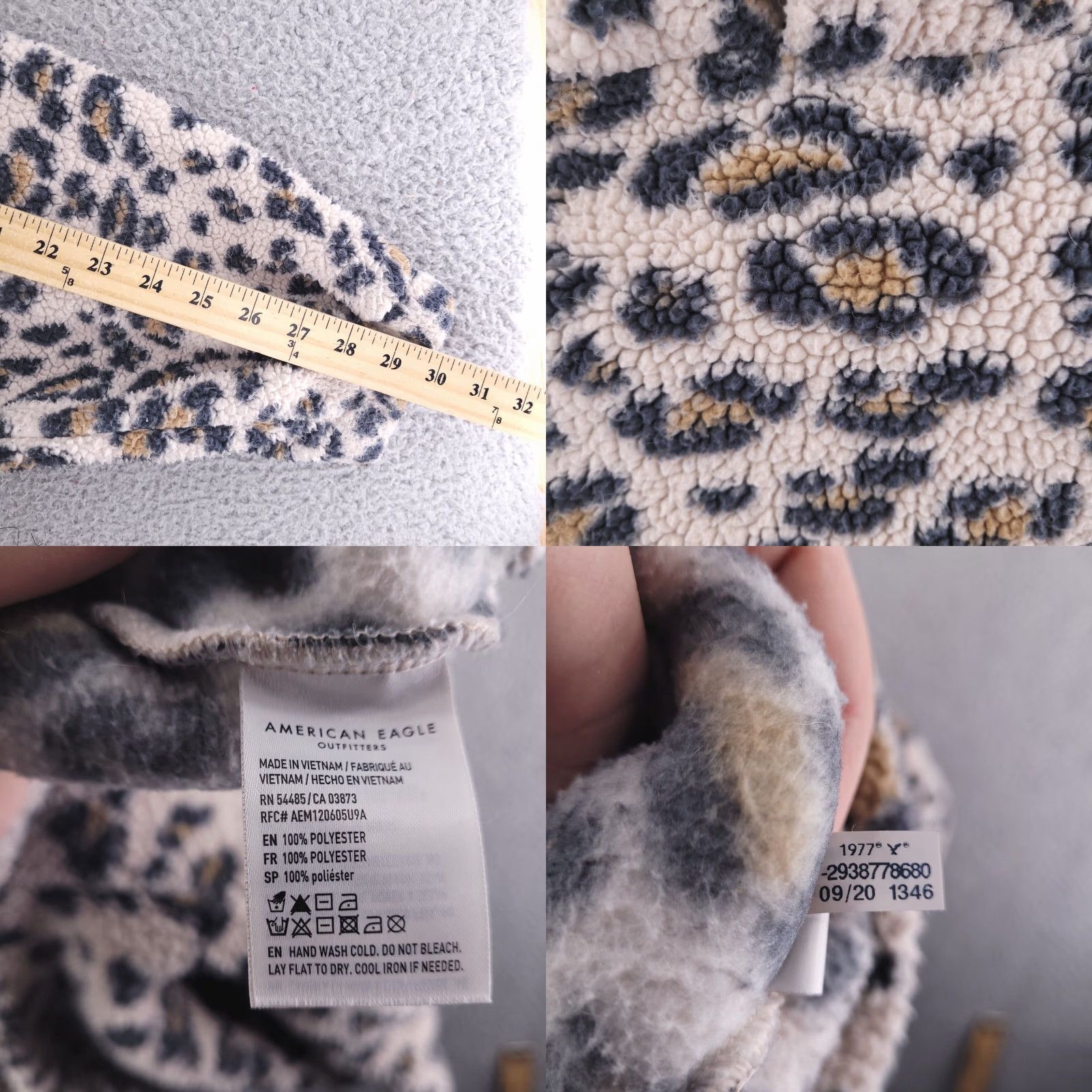 American Eagle Outfitters American Eagle Hoodie Womens Medium Teddy Bear Cheetah Fuzzy Fluffy Size M / US 6-8 / IT 42-44 - 8 Thumbnail