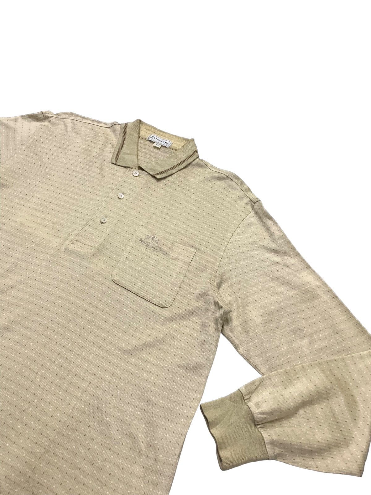 Burberry × Designer × Vintage Vintage Burberry Embroidered Pocket Dotted Polo Size US M / EU 48-50 / 2 - 3 Thumbnail