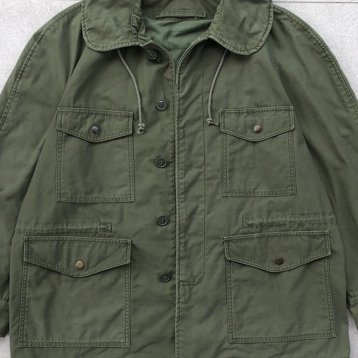 Vintage VTG Army USAF Field Jacket, Wind Resistant, Vietnam War 1966 Size US L / EU 52-54 / 3 - 5 Thumbnail