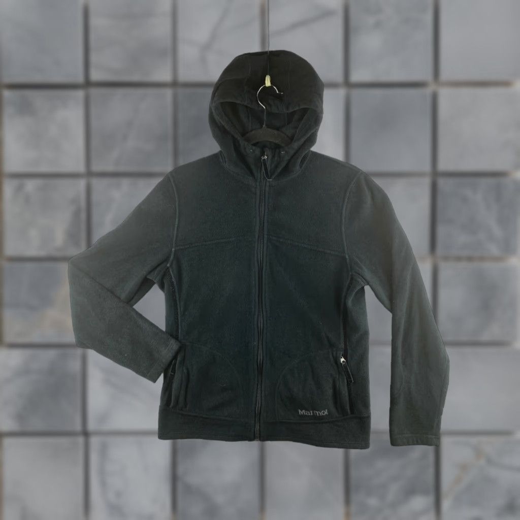 Marmot Marmot Hoodie Womens Medium M Black Full Zip Pockets Hooded Fleece Size M / US 6-8 / IT 42-44 - 1 Thumbnail