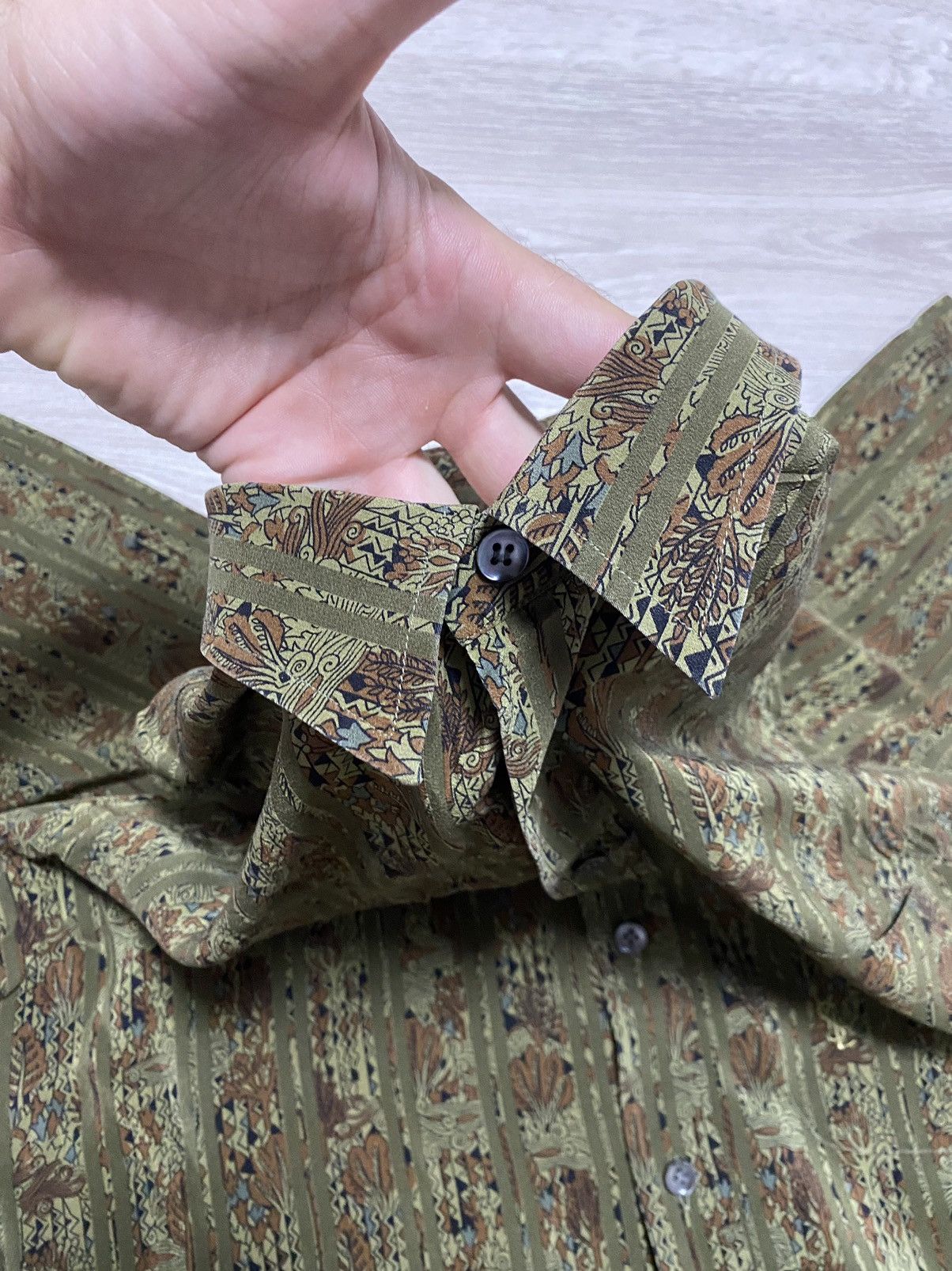SikSilk Vintage SILK Yves Saint Laurent Chemises YSL Shirt 80’s Size US S / EU 44-46 / 1 - 9 Thumbnail
