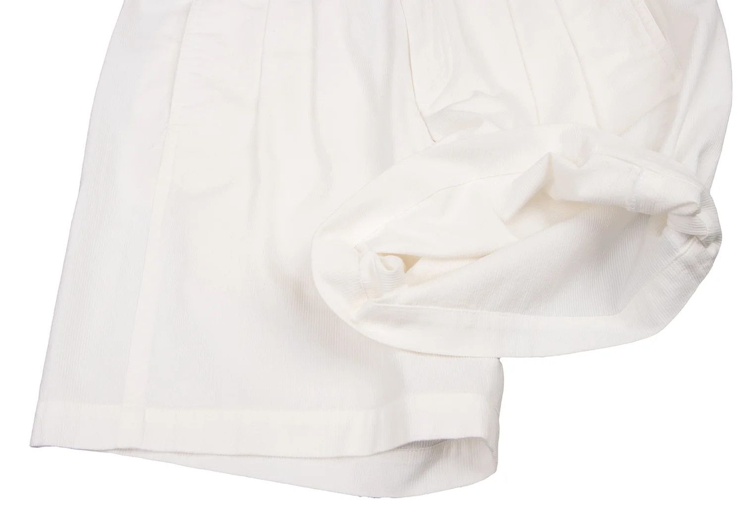 Issey Miyake Cotton Pinstripe Design Side Belt Shorts in Off White Size US 30 / EU 46 - 10 Thumbnail