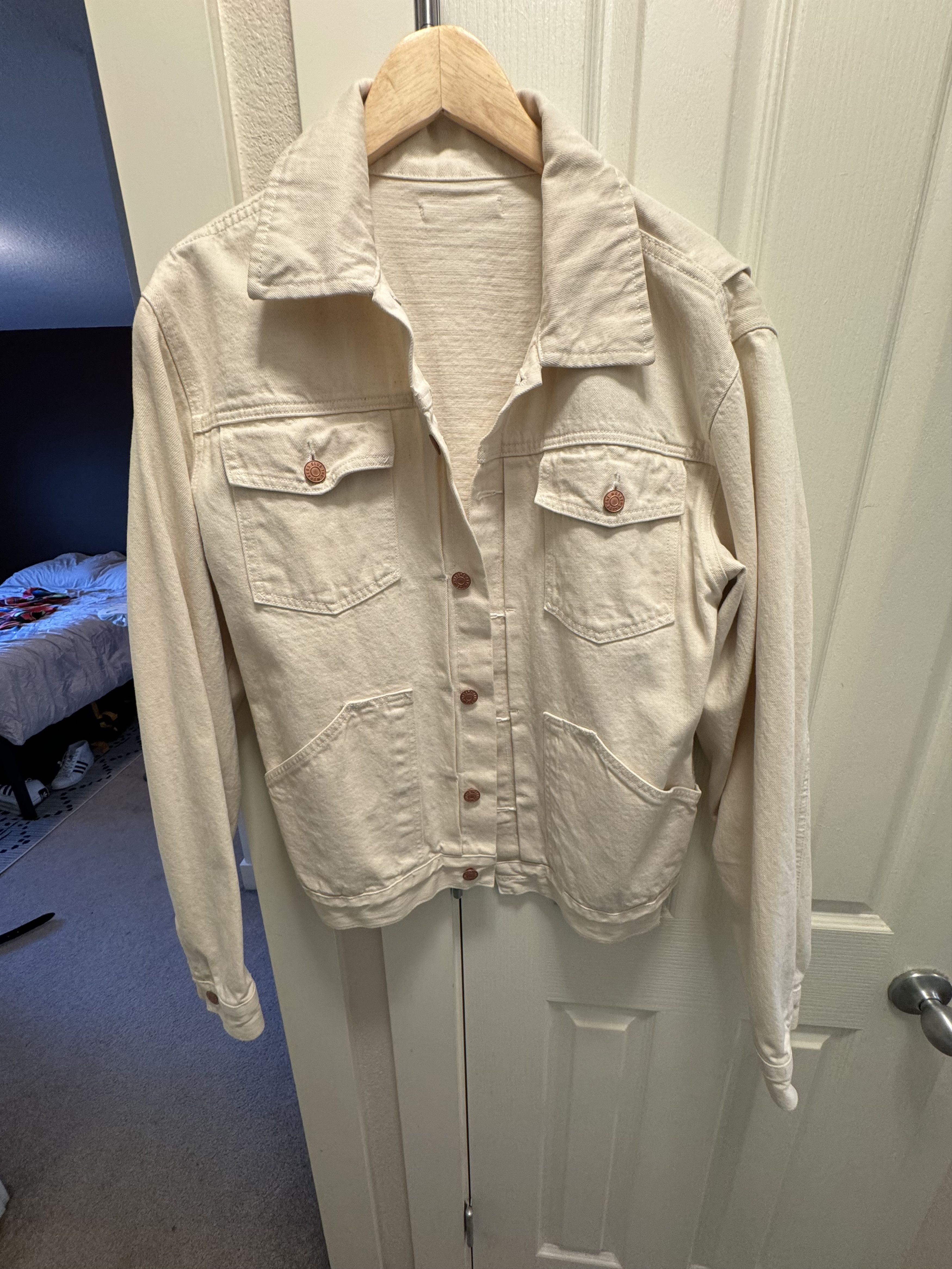 image of The Workers Club Birch Selvedge Denim Jacket - Ecru Rinse, Men's (Size XL)