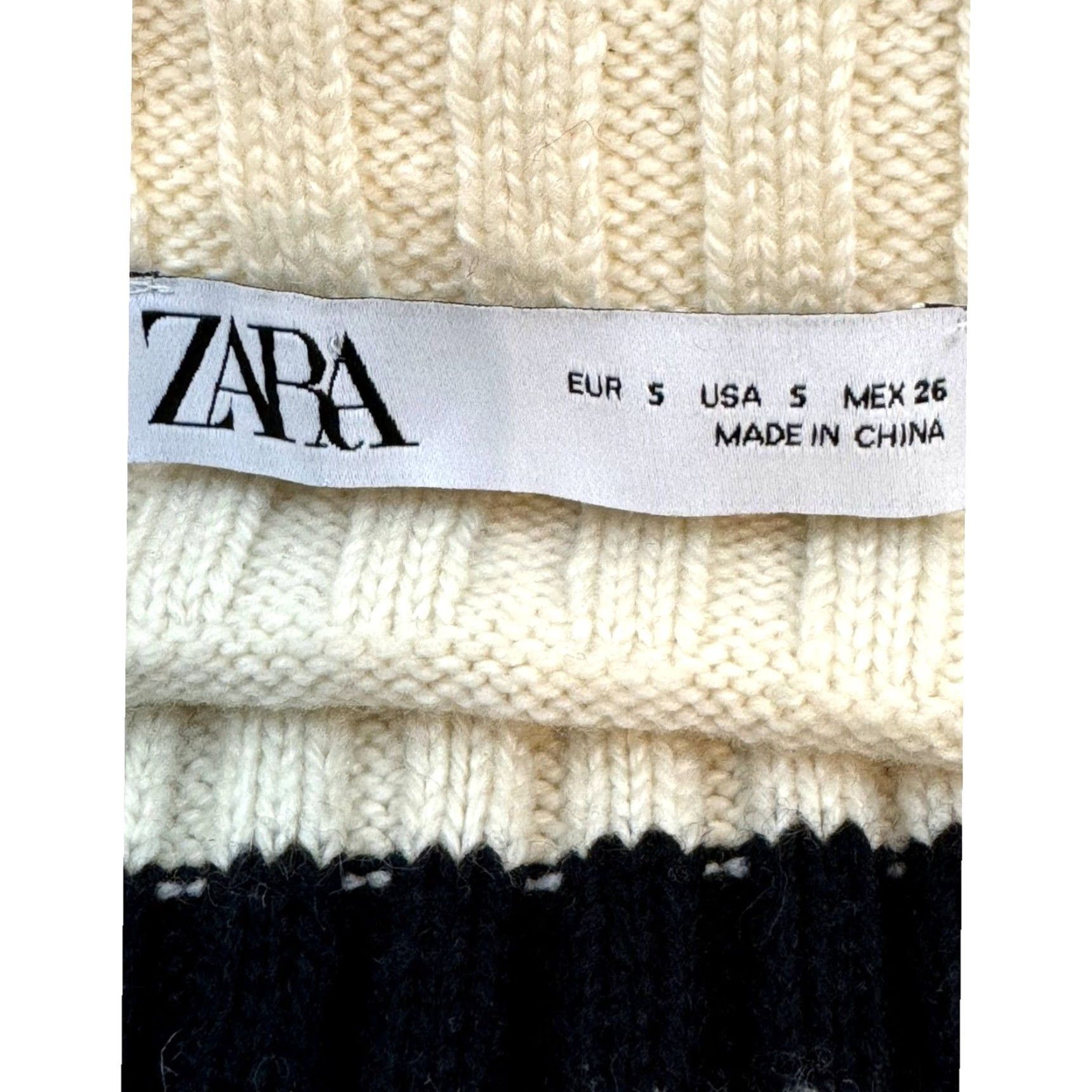 Zara Zara Sweater Women's S Beige Striped Cowl Neck Pullover Knit W 45 Size S / US 4 / IT 40 - 4 Thumbnail