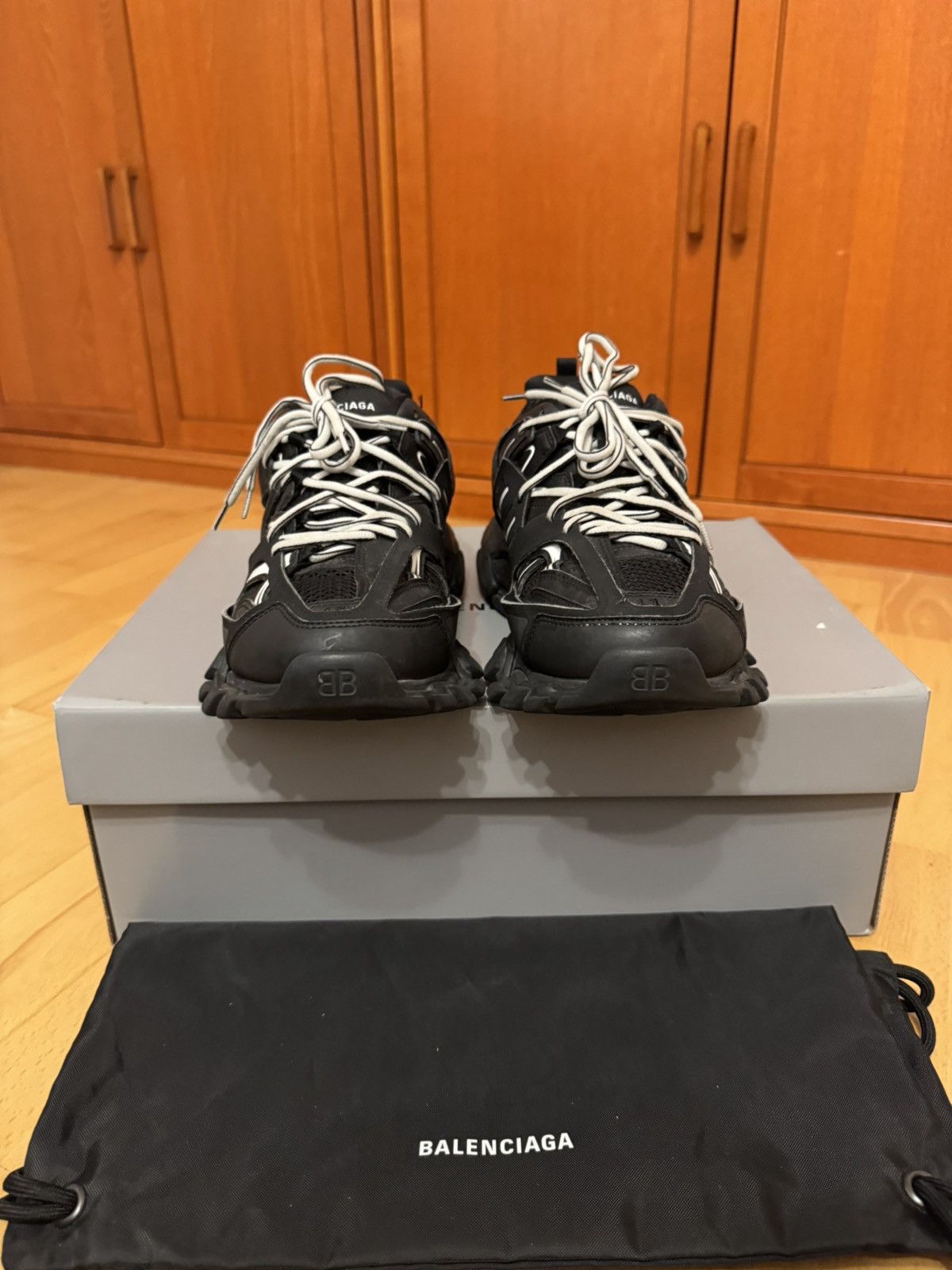 Balenciaga Balenciaga Track Black White Size US 8 / EU 41 - 6 Thumbnail
