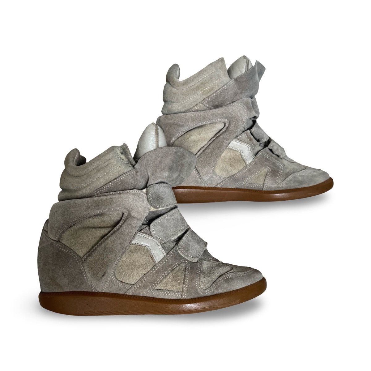 Isabel Marant isabel marant bekett beige suede wedge sneakers Size US 6 / IT 36 - 7 Thumbnail