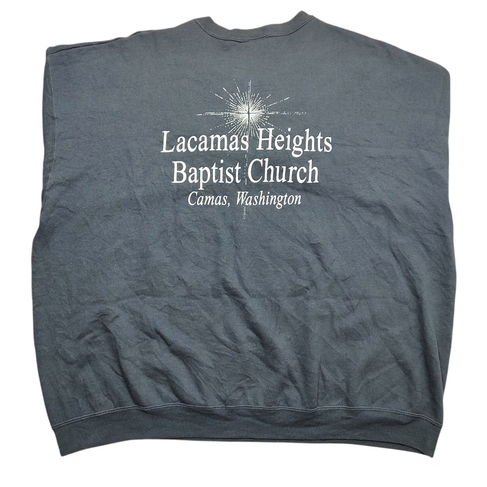 Lee VINTAGE JESUS Sweatshirt Lee 3XL 2002 Christian Blue Crewneck Mens Size US XXL / EU 58 / 5 - 3 Thumbnail