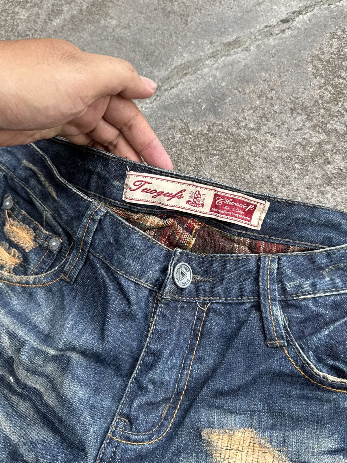 PPFM Japanese TuoGu Denim Distressed Styled Size US 29 - 6 Thumbnail