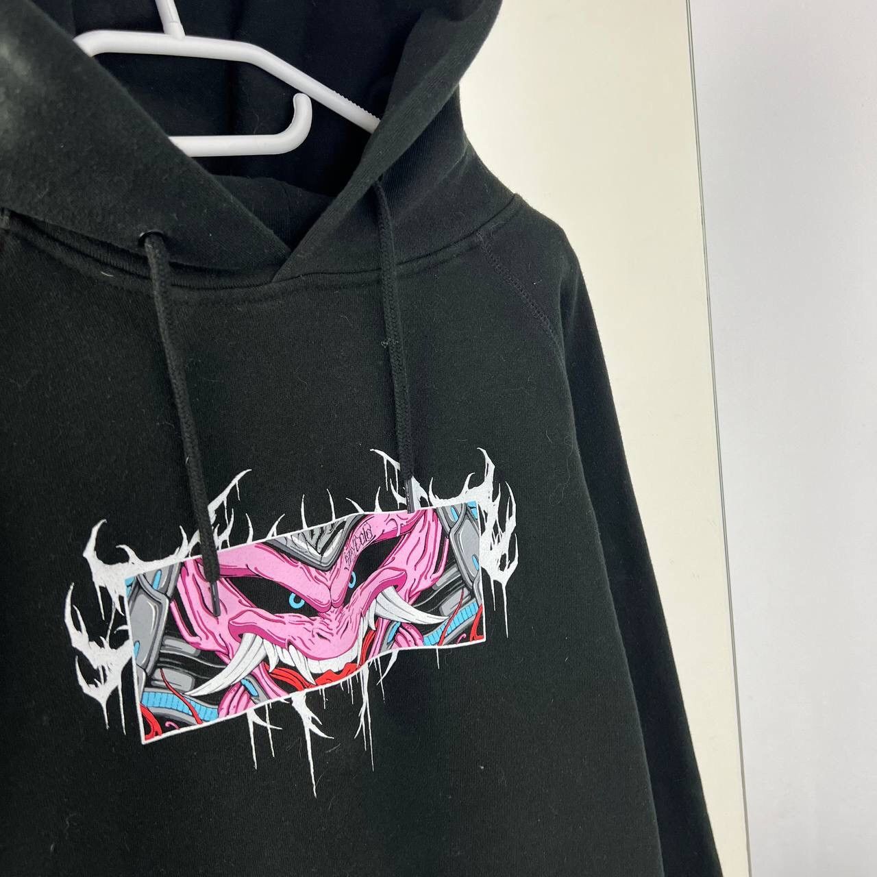 Vintage Japanese Anime Over Print Boxy Fit Hoodie Dragon Y2K Size US L / EU 52-54 / 3 - 4 Thumbnail