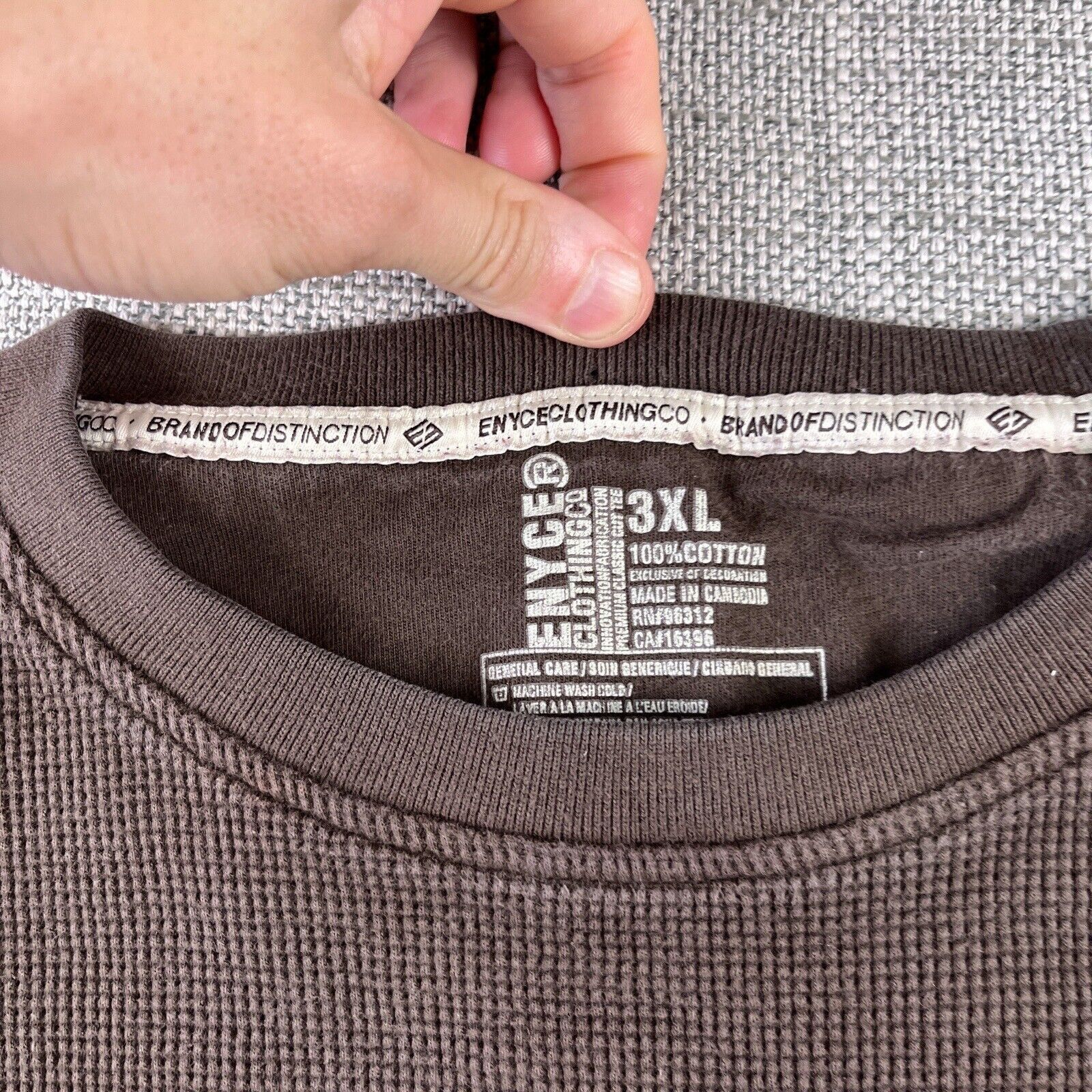 Enyce Y2K Enyce Waffle Thermal Long Sleeve Shirt 3XL Grunge Skater Size US XXL / EU 58 / 5 - 2 Thumbnail