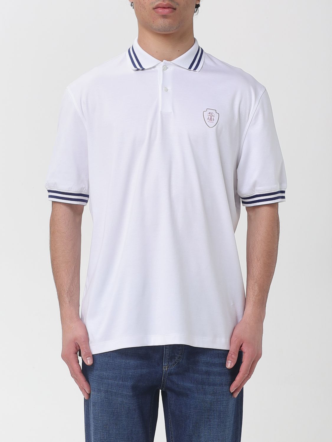 Brunello Cucinelli Brunello Cucinelli Polo Shirt Men White Size US M / EU 48-50 / 2 - 1 Thumbnail