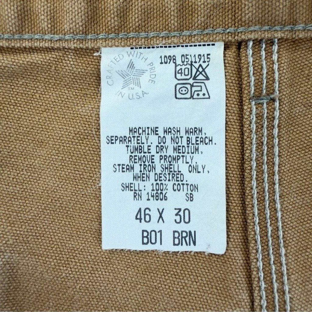 Carhartt Vintage Carhartt Men's Size 42x27 B01 BRN Tan Double Knee Pa Size US 30 / EU 46 - 2 Thumbnail