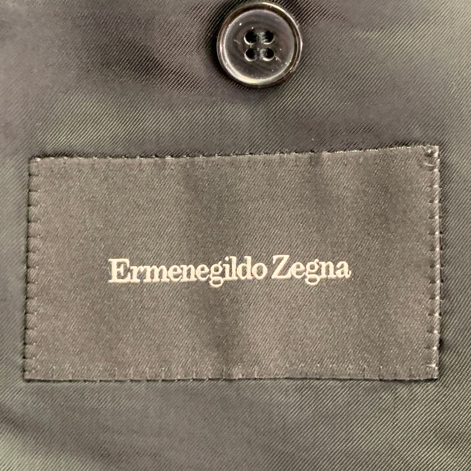 Ermenegildo Zegna ERMENEGILDO ZEGNA Size 48 Wool Twill Notch Lapel Sport Coat Size 48R - 7 Thumbnail