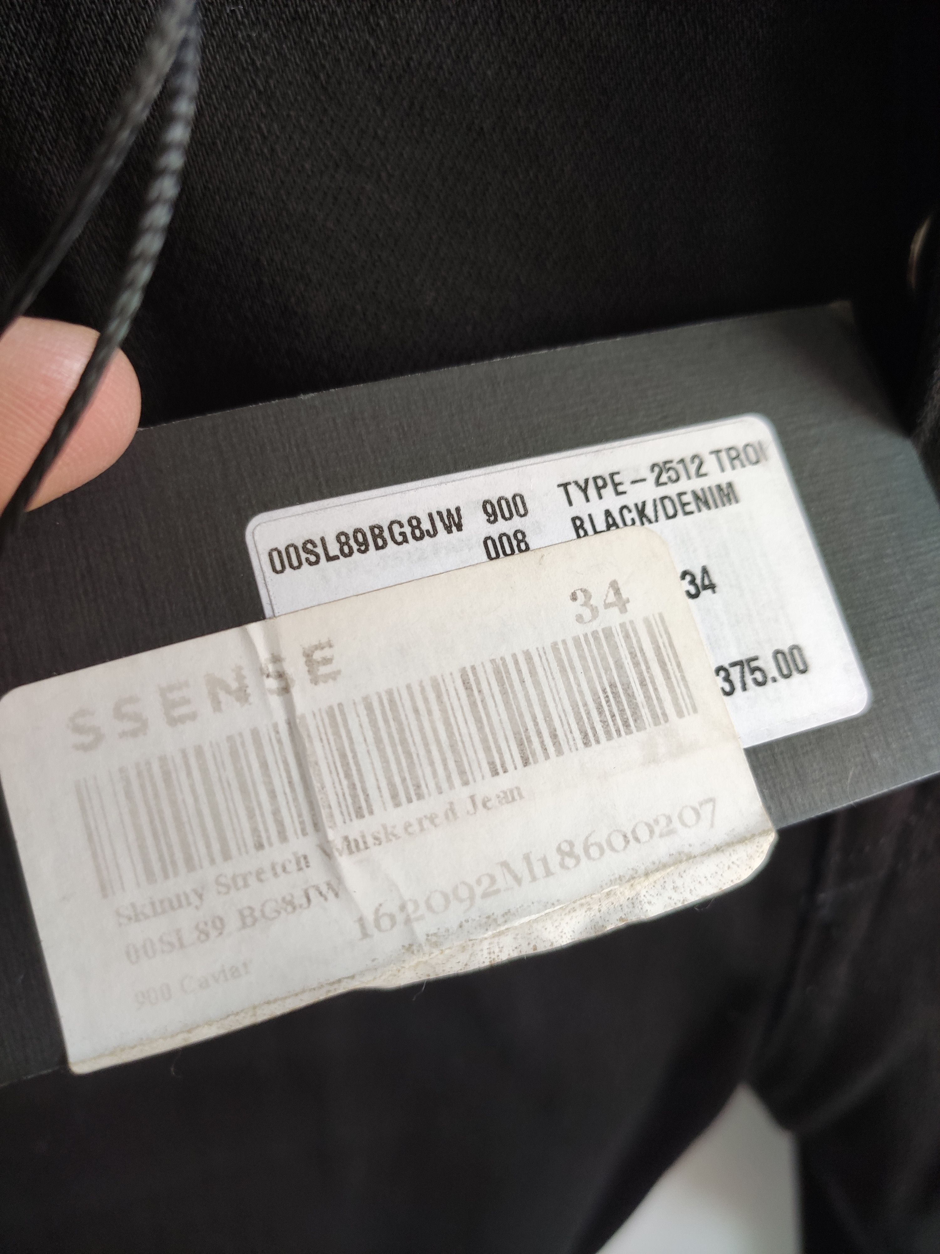 Diesel Black Gold Type-2512 Jeans in Black (size 34") Size US 34 / EU 50 - 4 Thumbnail