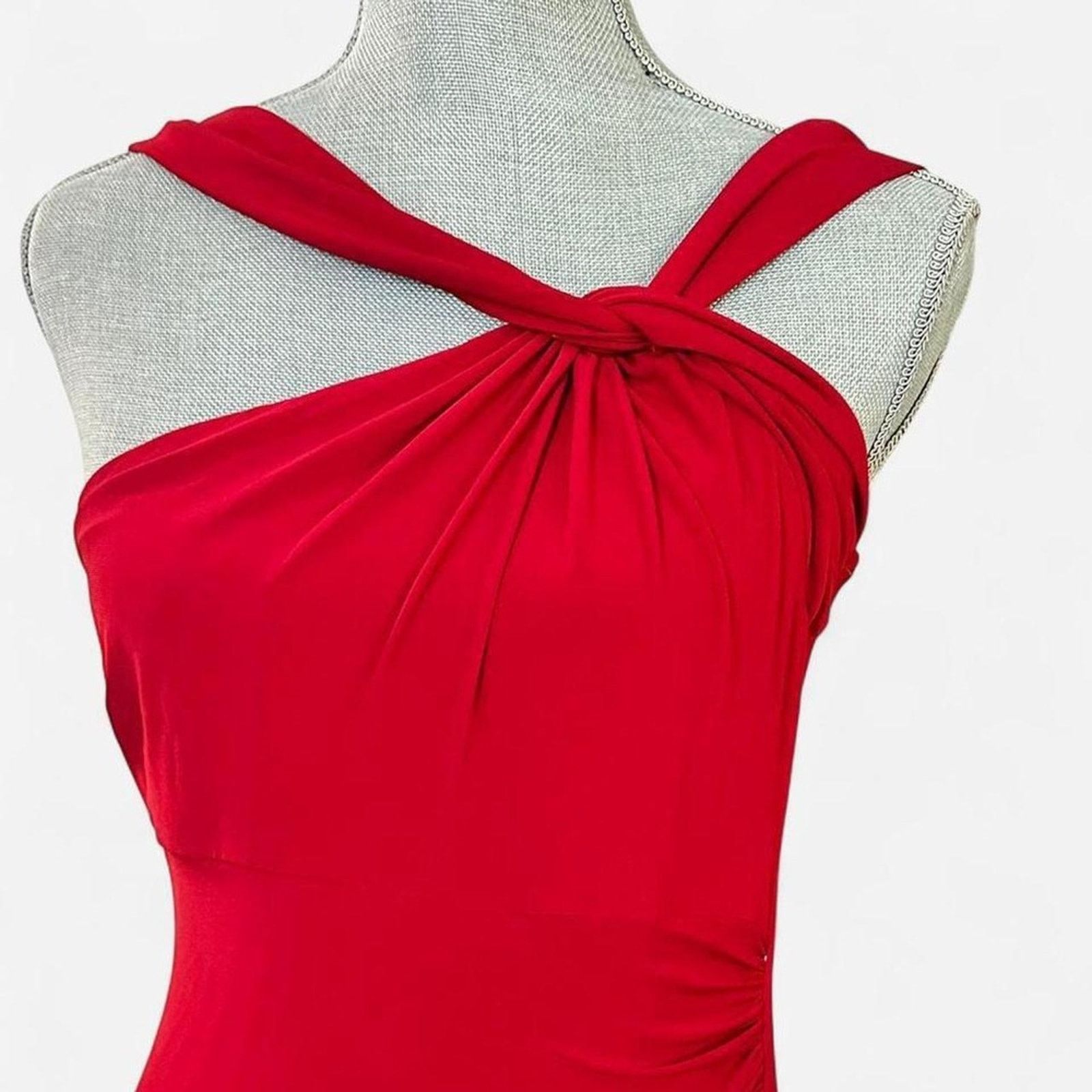 Chaps red evening dress one shoulder medium 8 red gown Size M / US 6-8 / IT 42-44 - 5 Thumbnail