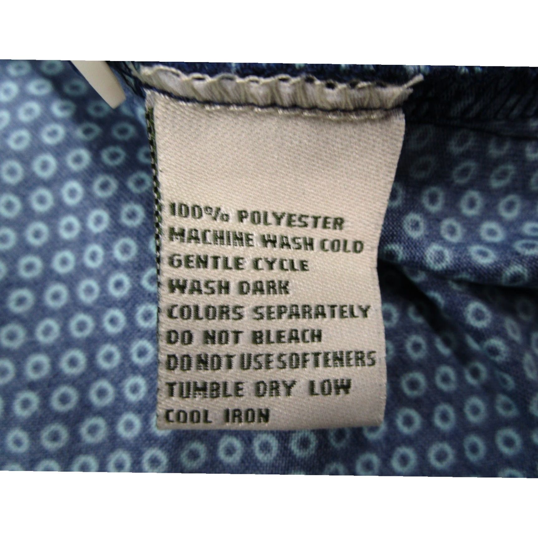 Vintage Donald Ross Polo Shirt Geometric Print Blue Mens L Shirt Short Sleeve Crew 100% Polyester Moisture Wicking Golf Casual Activewear Size US L / EU 52-54 / 3 - 4 Thumbnail