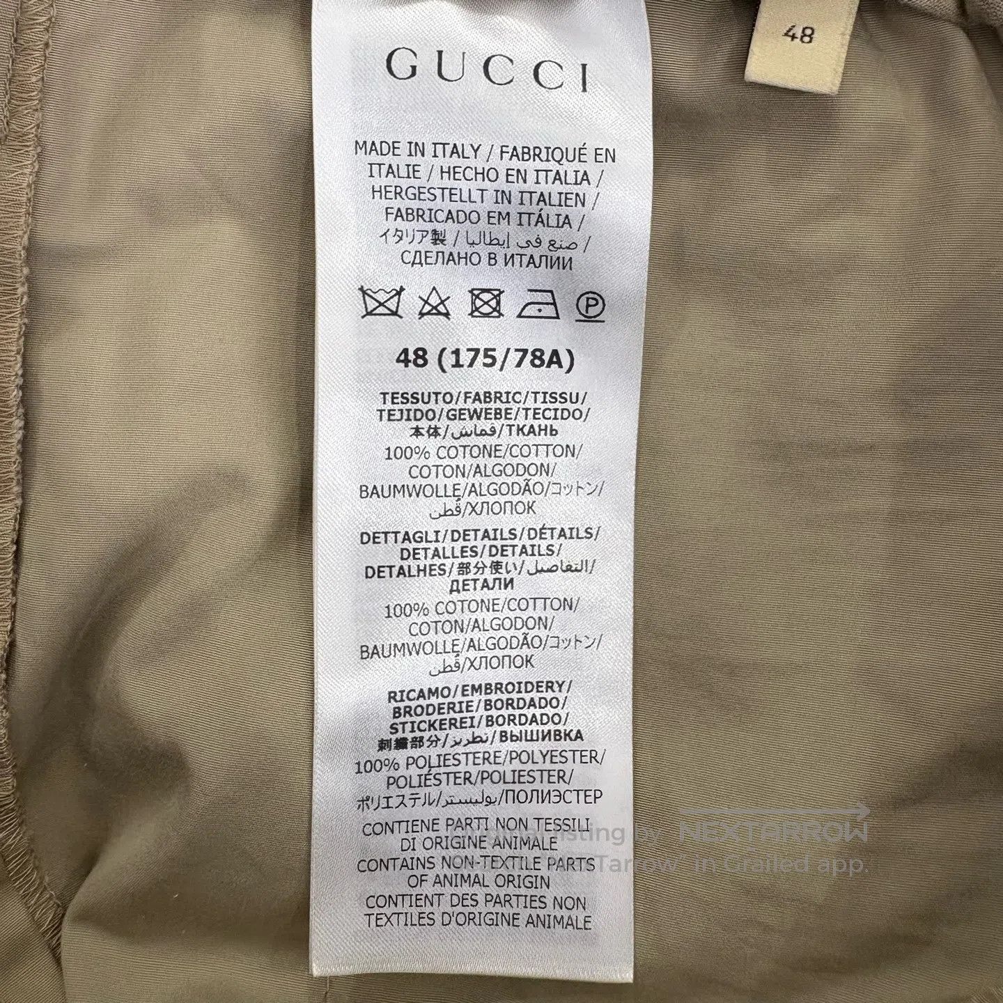 Gucci Guicci Khaki embroidered logo casual long pants Size US 32 / EU 48 - 4 Thumbnail
