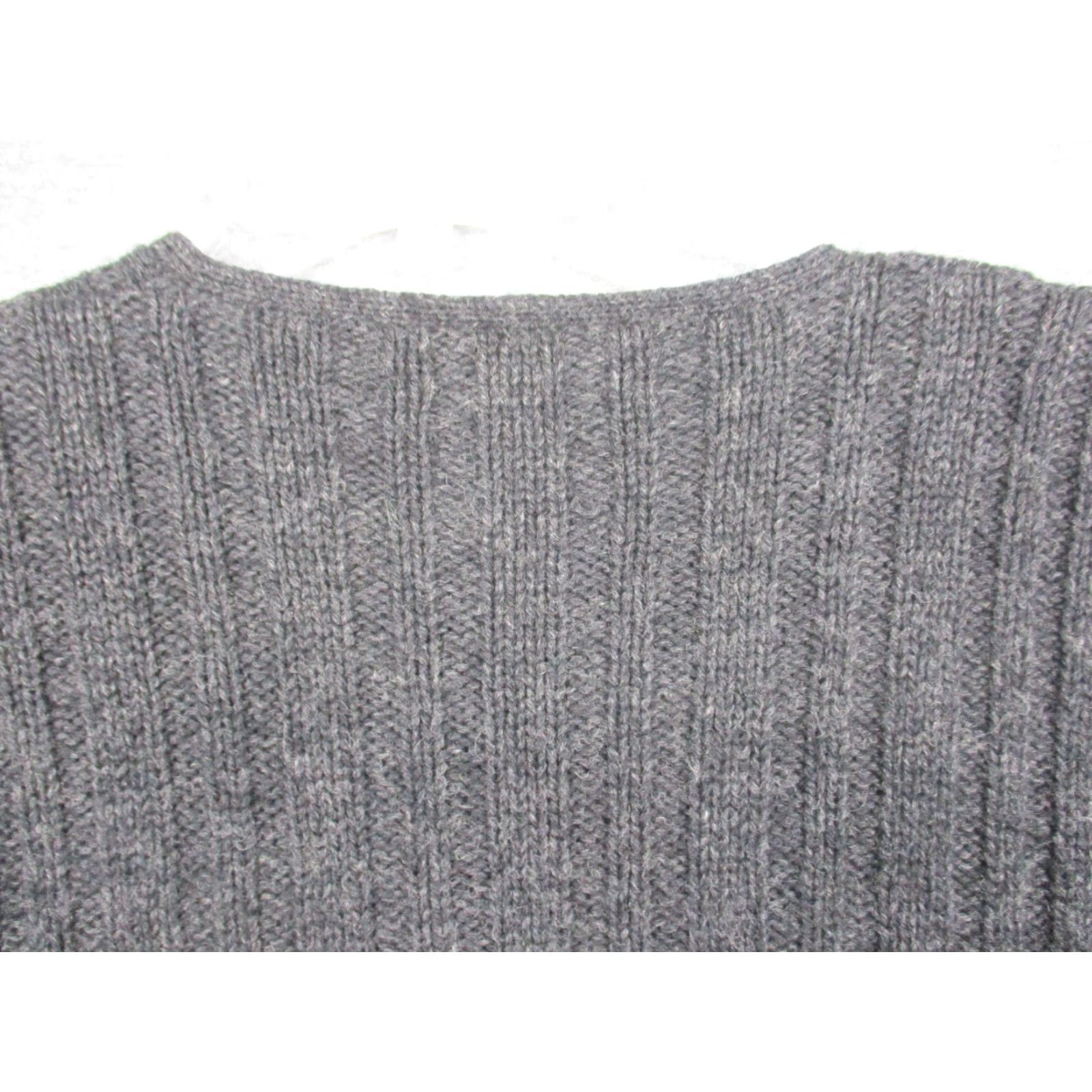 J.Crew VINTAGE J. CREW Sweater Mens Large Gray Wool Knit Fisherman Crew Neck Pullover Winter Fall Spring Outdoor Classic 90s Mens Size US L / EU 52-54 / 3 - 7 Thumbnail