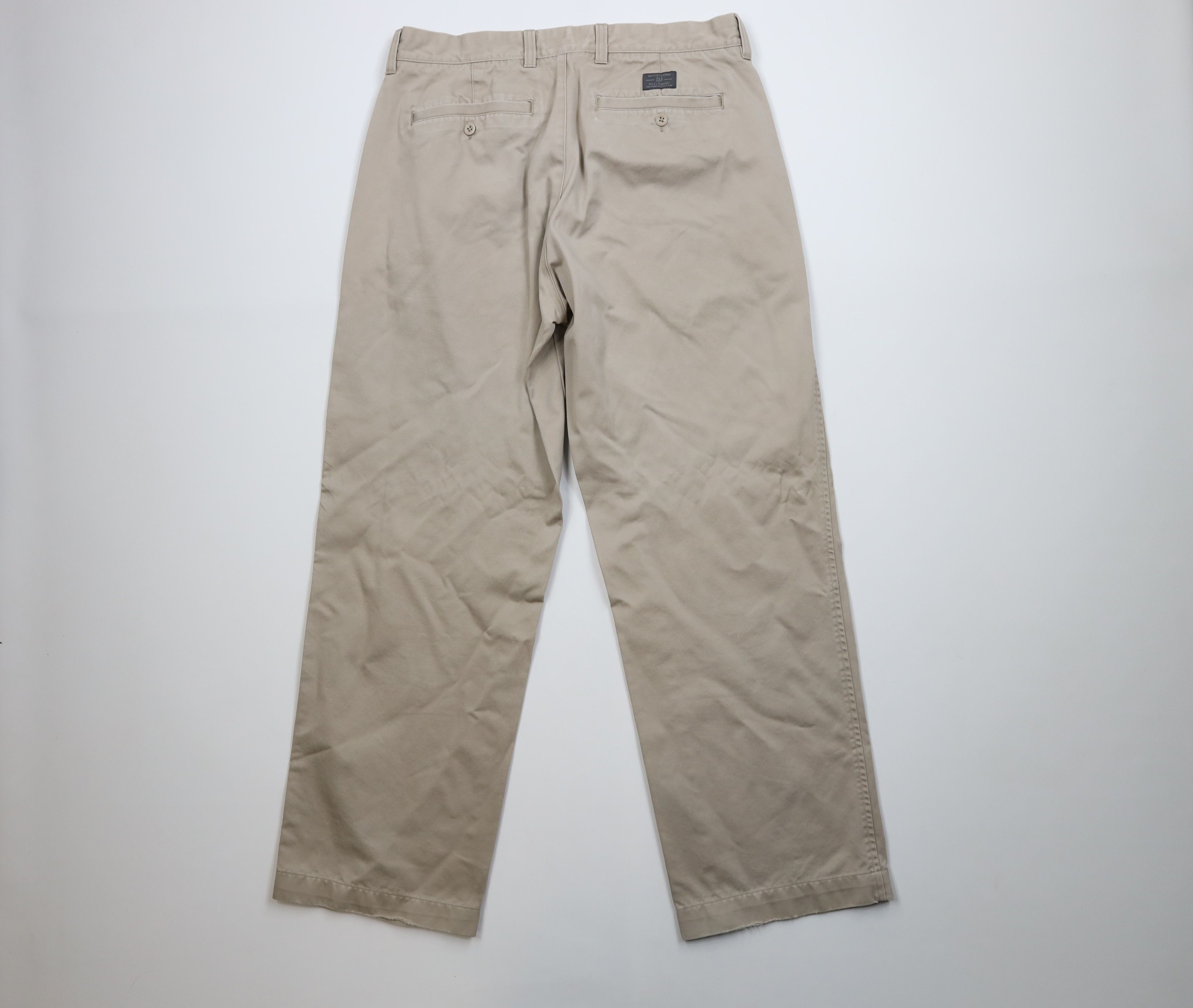 Gap Vintage Y2K Gap Relaxed Fit Wide Leg Chino Pants Beige Size US 34 / EU 50 - 11 Thumbnail