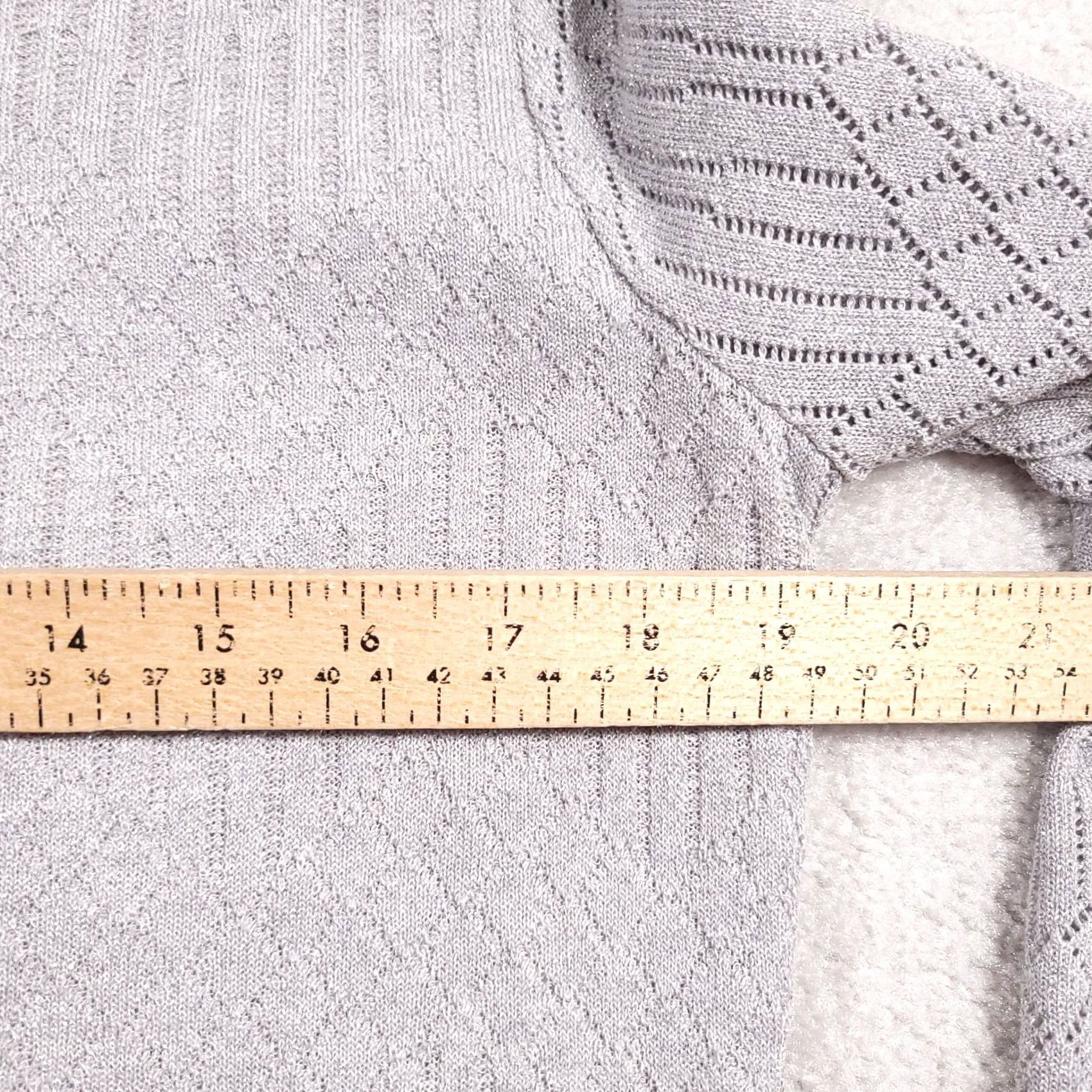 Vintage VINTAGE Alfred Dunner Knit Sweater Women's Small Gray Glitter USA 3/4 Sleeve Size S / US 4 / IT 40 - 6 Thumbnail