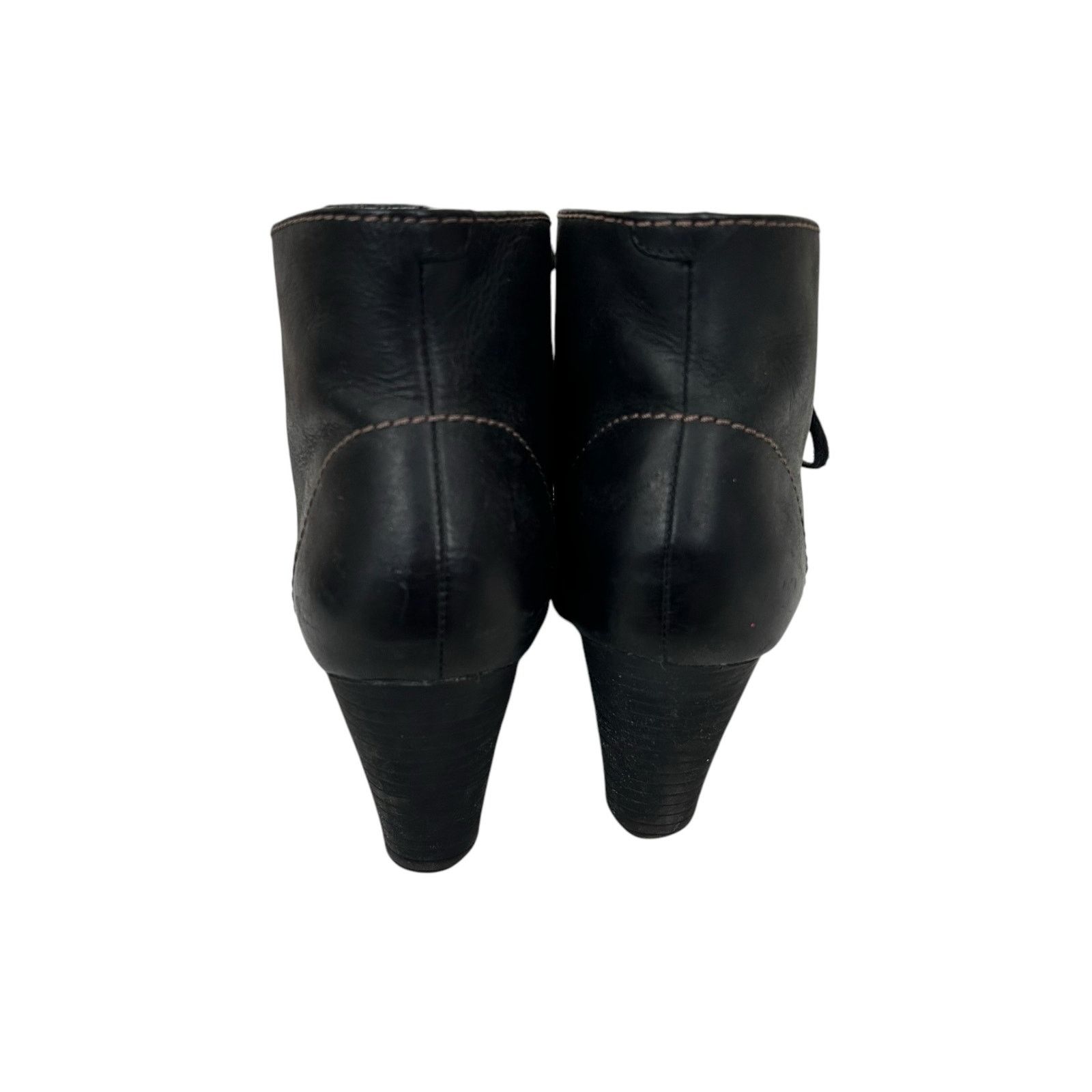 Clarks Clarks Bergen Black Leather Heeled Booties Sz 8.5 Size US 8.5 / IT 38.5 - 6 Thumbnail