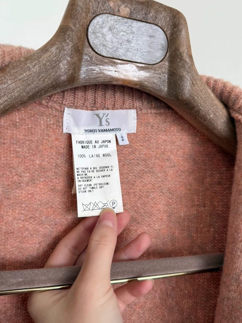 Y's Y's Flesh pink pure wool mid-neck sweater jacket Size US M / EU 48-50 / 2 - 6 Thumbnail