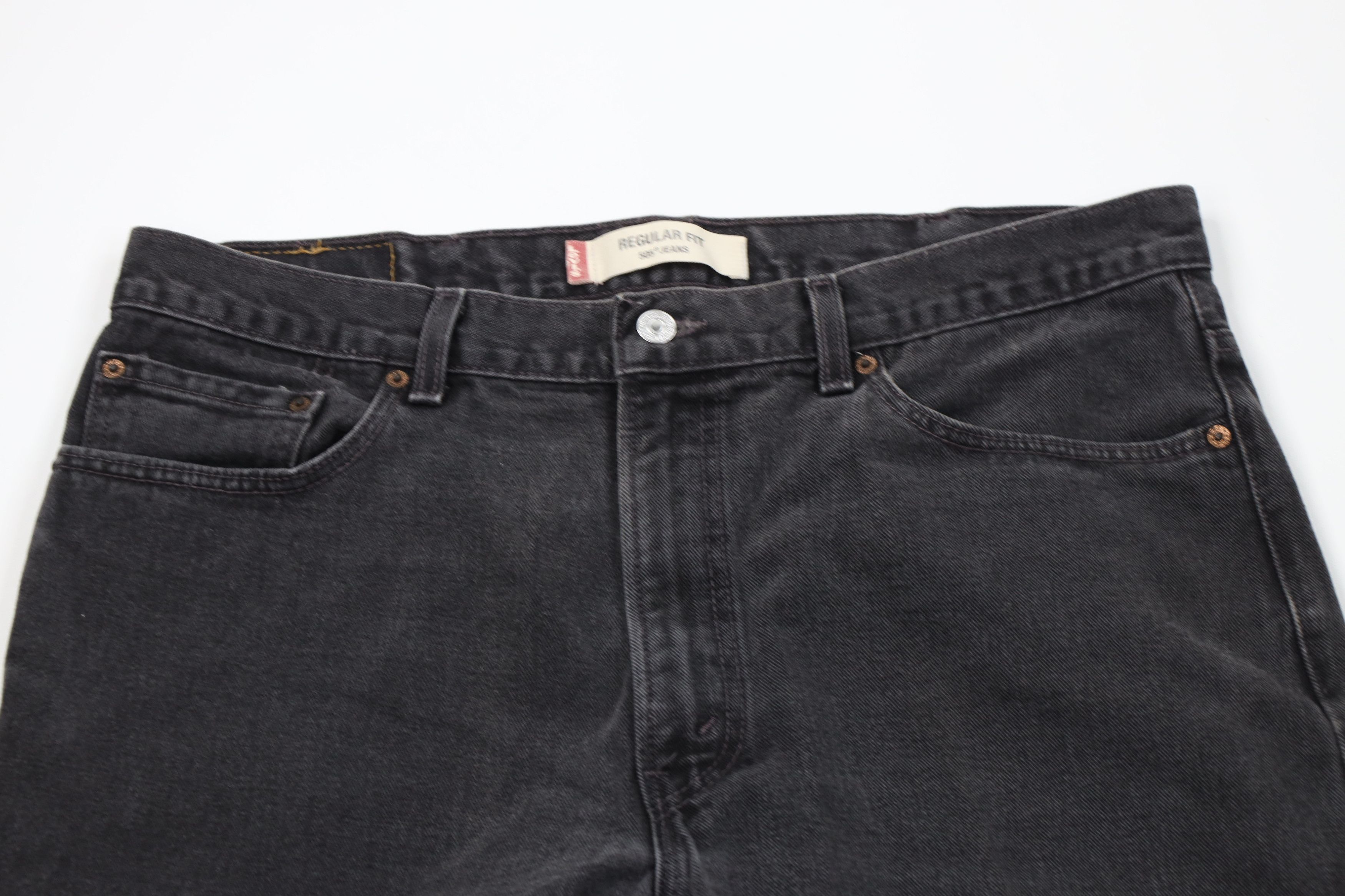 Levi's Vintage Y2K 2003 Levis 505 Regular Straight Leg Jeans Black Size US 38 / EU 54 - 2 Thumbnail