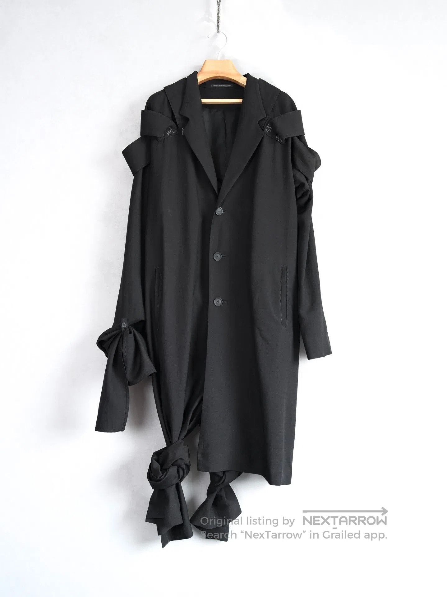 Yohji Yamamoto Yohji Yamamoto 24SS Asymmetric Rope Knot Coat. Size US M / EU 48-50 / 2 - 1 Thumbnail