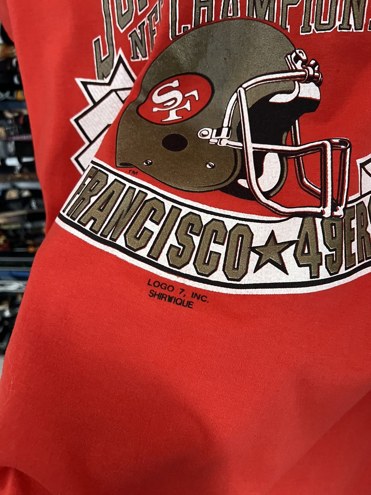 Logo 7 1988 Super Bowl XXIII San Francisco 49ers NFL Champions Tee Size US L / EU 52-54 / 3 - 3 Thumbnail